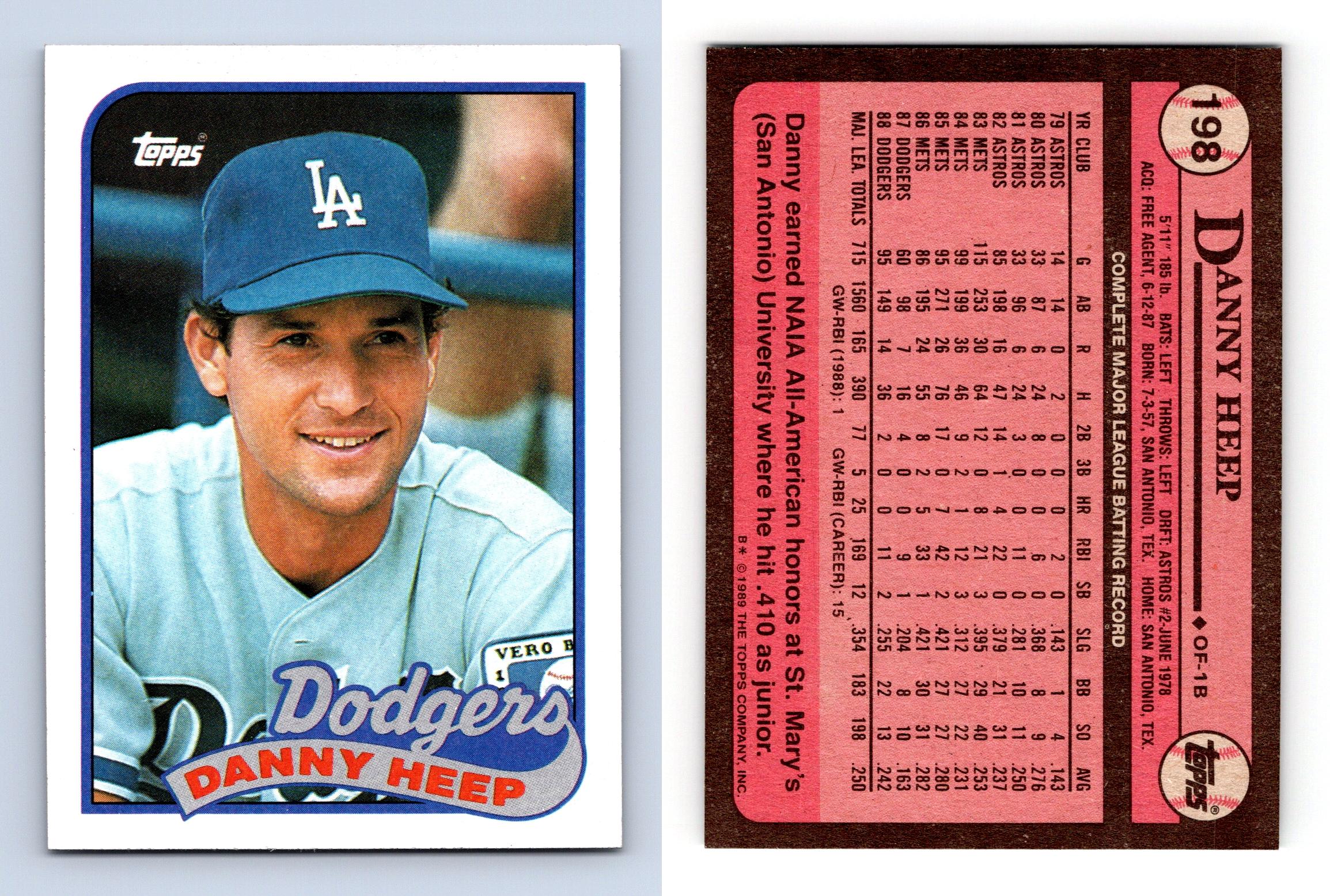 Danny Heep - Dodgers #198 Topps 1989 Baseball Trading Card