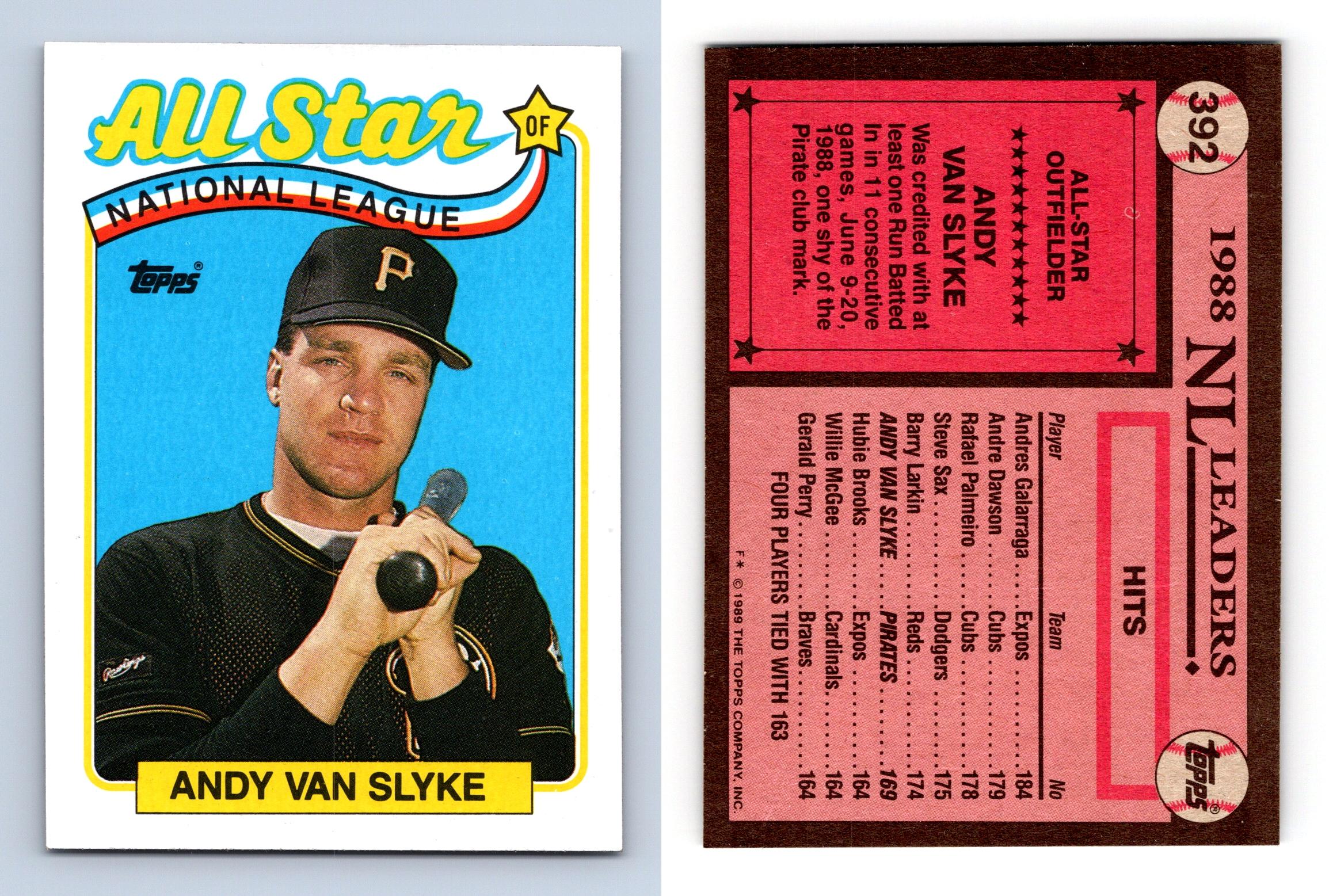 Andy Van Slyke #392 Topps 1989 Baseball Trading Card