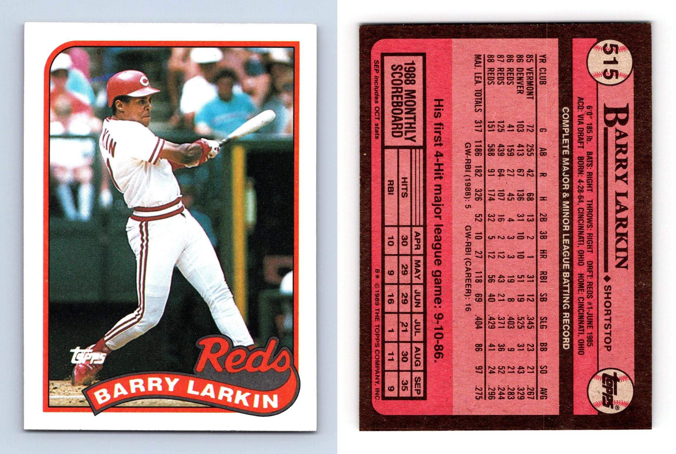 Barry Larkin Cincinnati Reds 1993 Away Baseball Throwback 