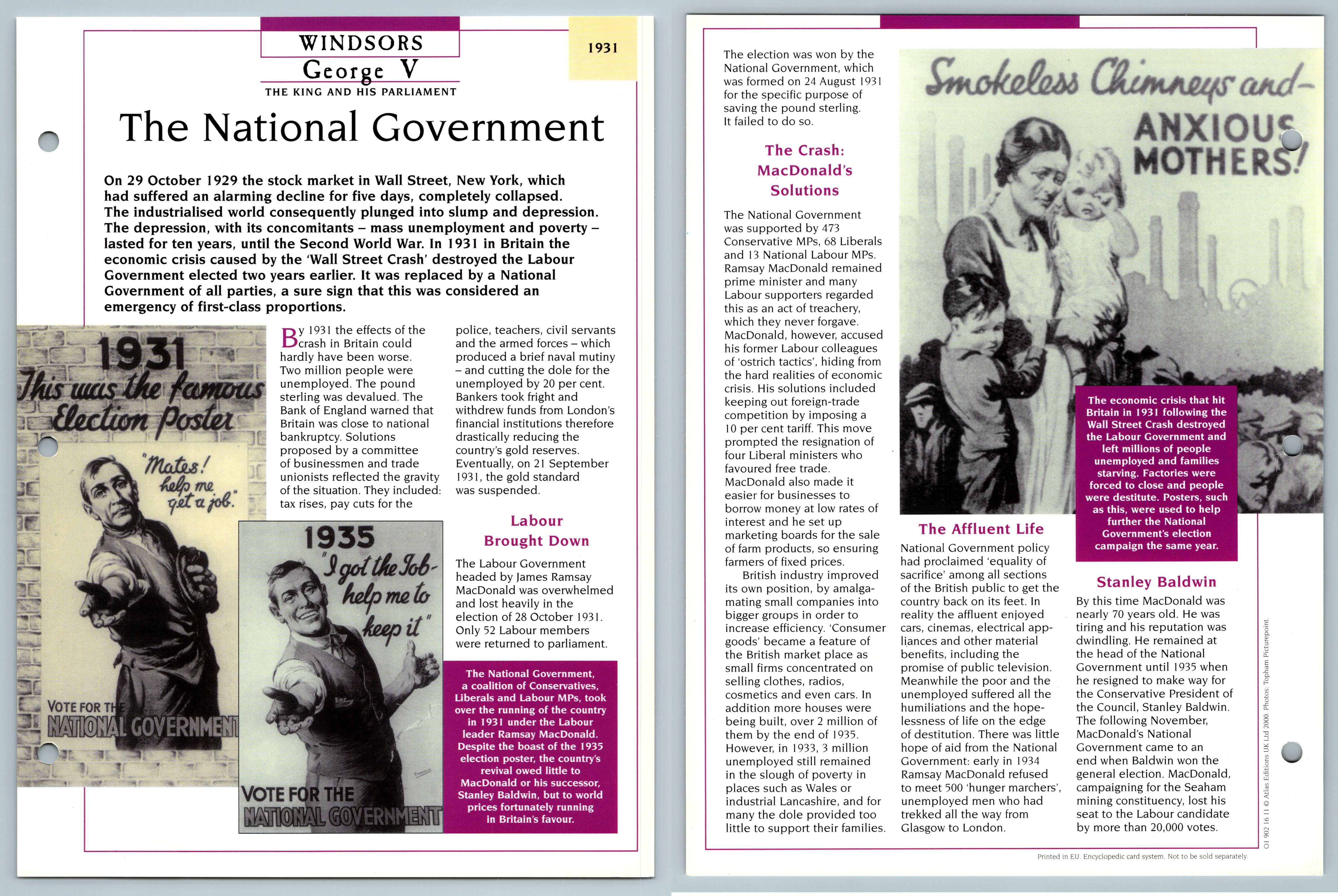 The National Government 1931 Windsors Atlas Kings & Queens Of GB Maxi