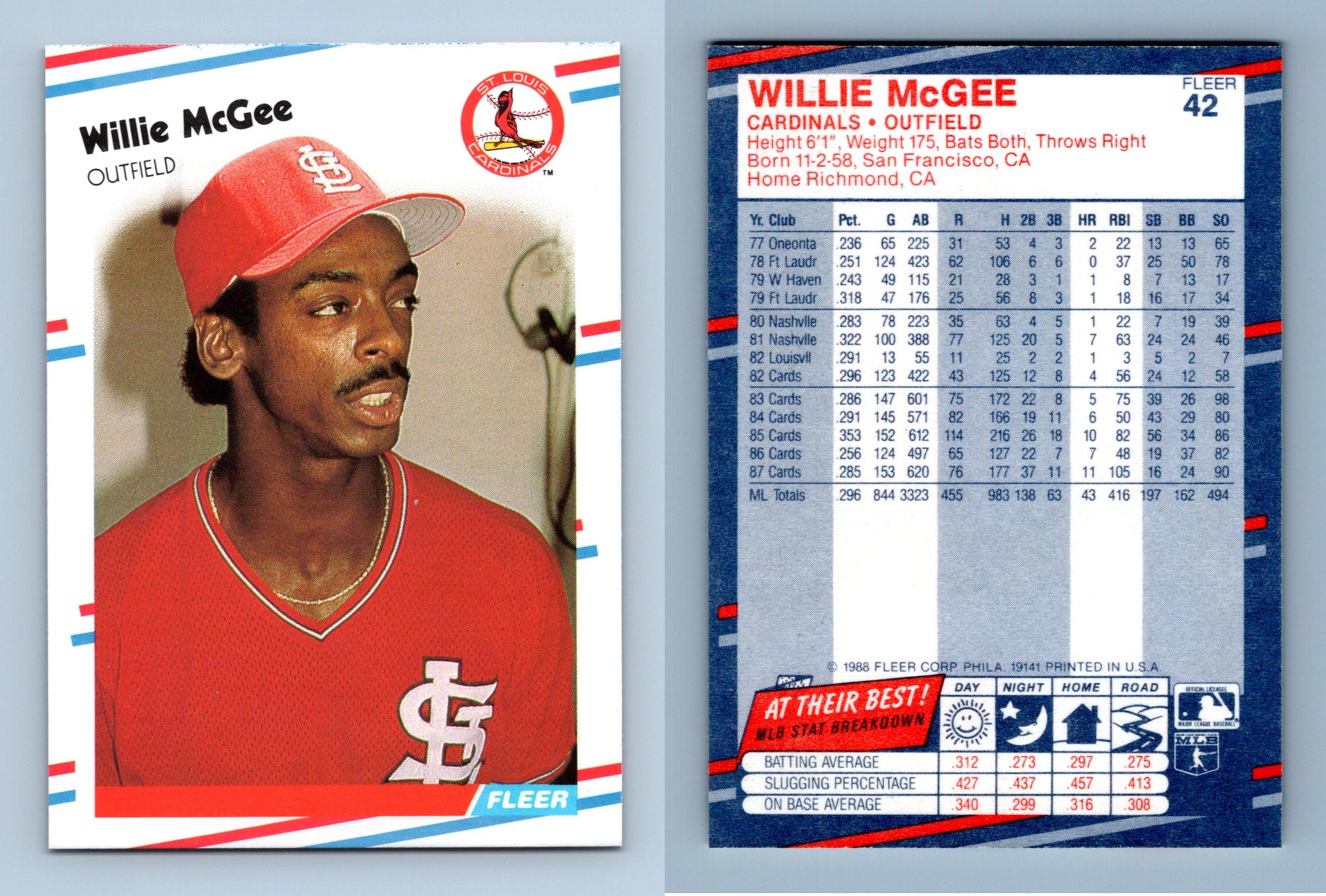 1985 Fleer Willie McGee