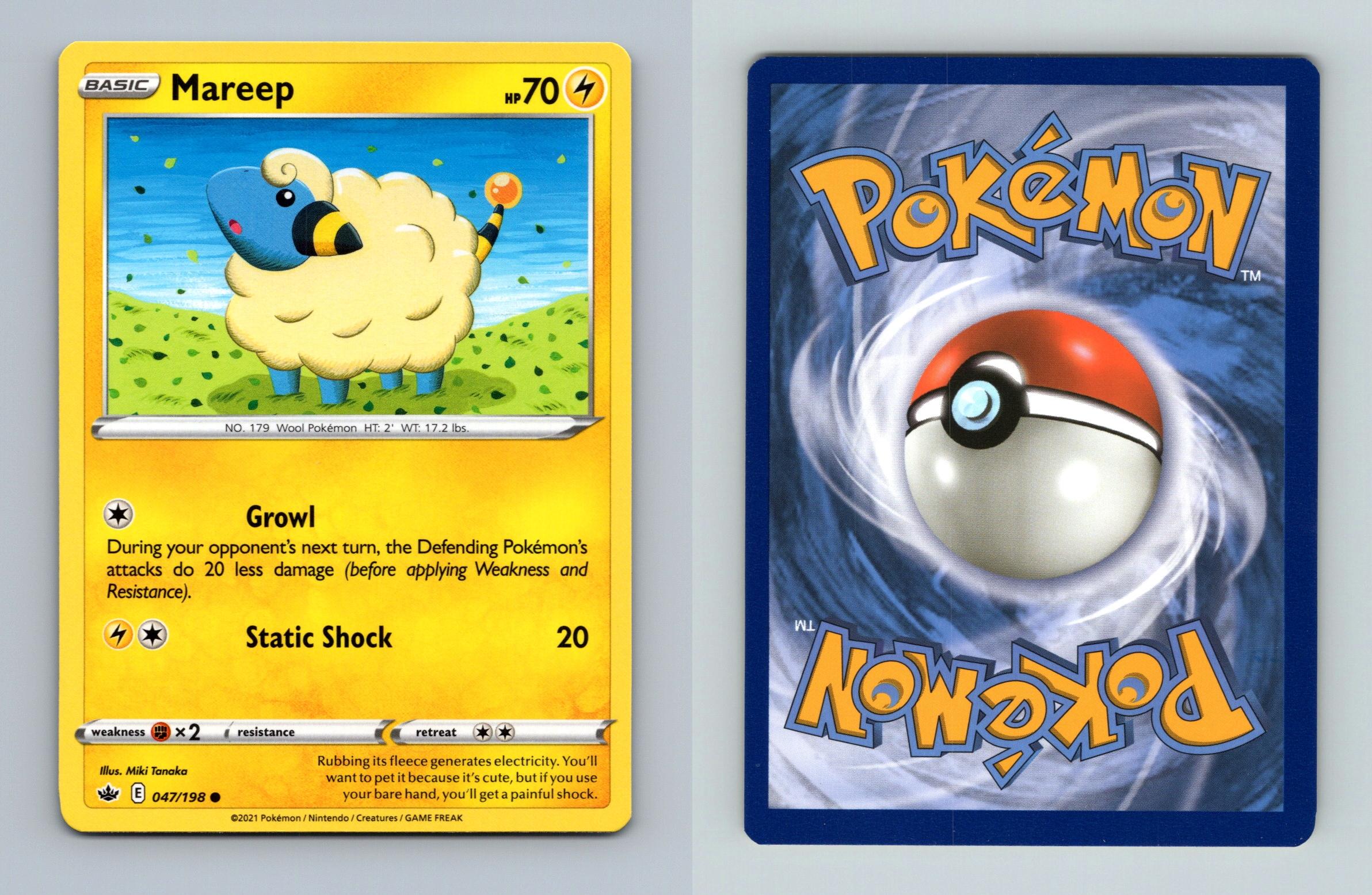 Mareep #47/198 - SWSH Chilling Reign Common Pokemon 2021 TCG Card