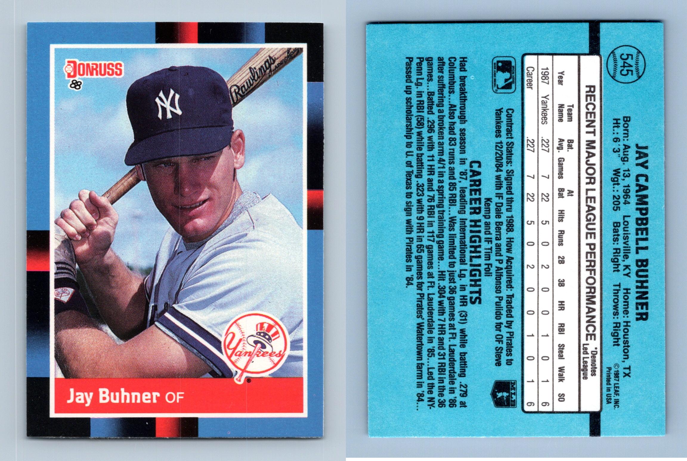 Jay Buhner Rookie Card Rookie Related Baseball Cards