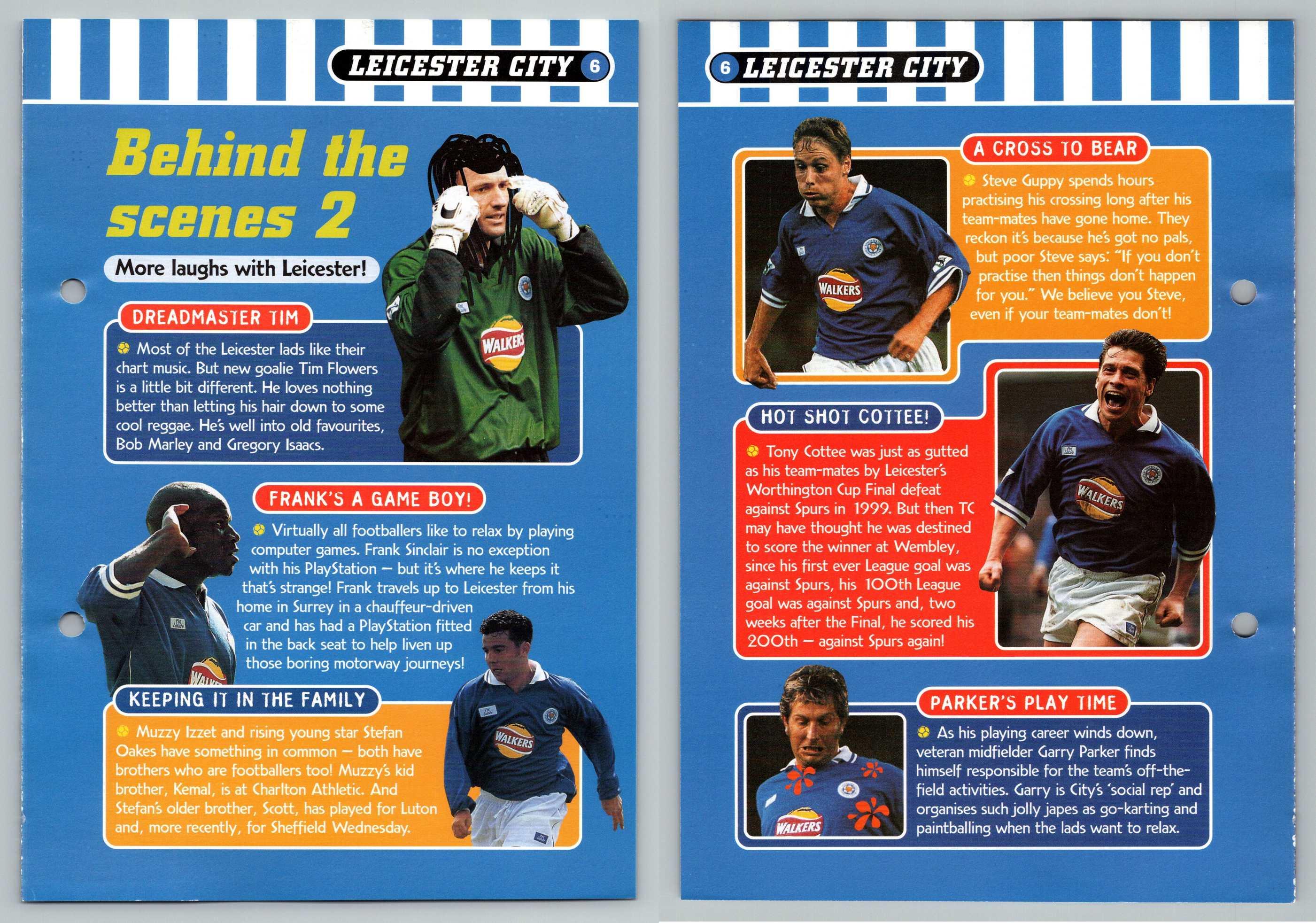 Behind The Scenes 2 - Leicester #6 Football Magic 1998-9 Fact File Page