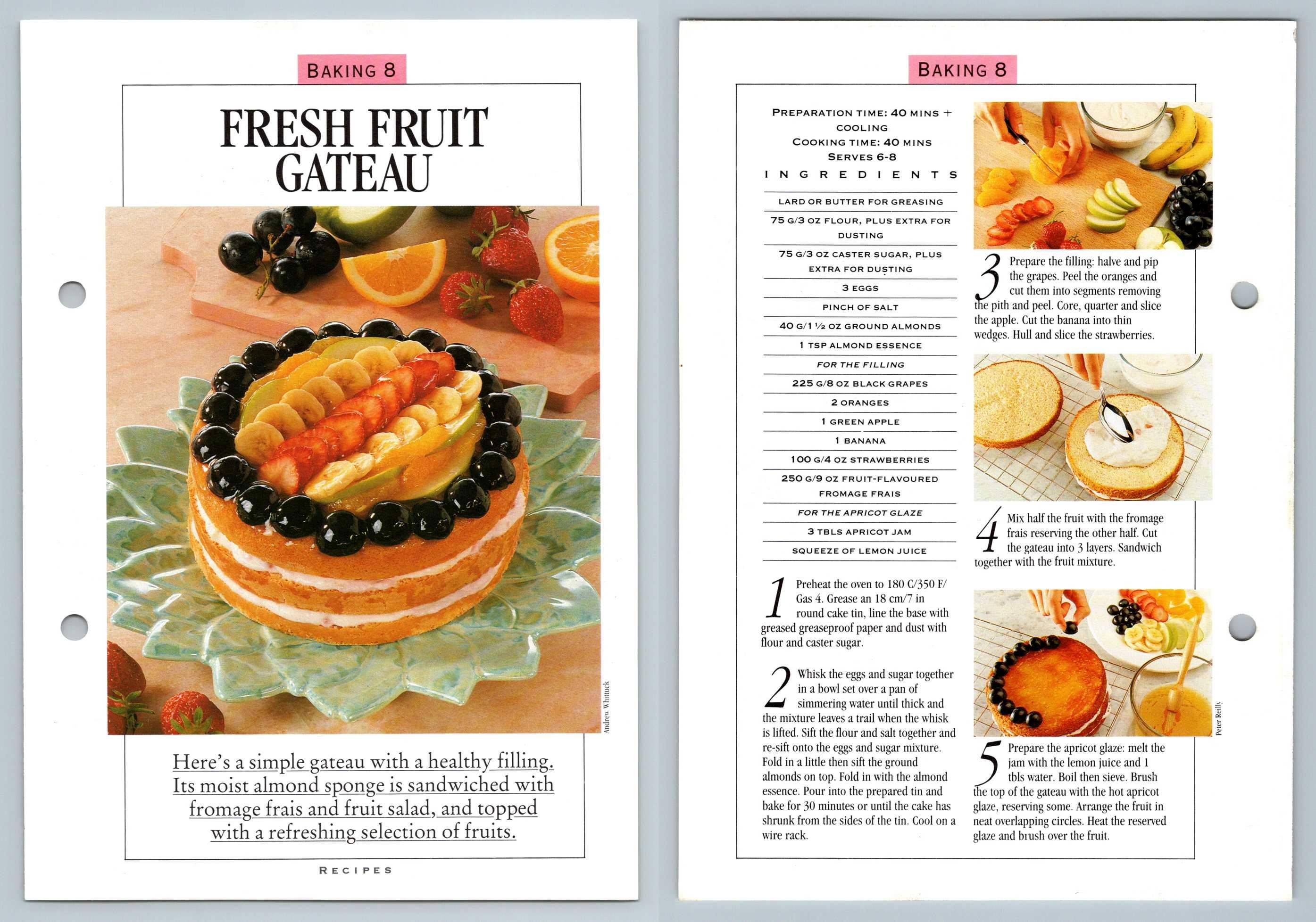 Fresh Fruit Gateau #8 Baking Prue Leith's Confident Cooking Recipe Page
