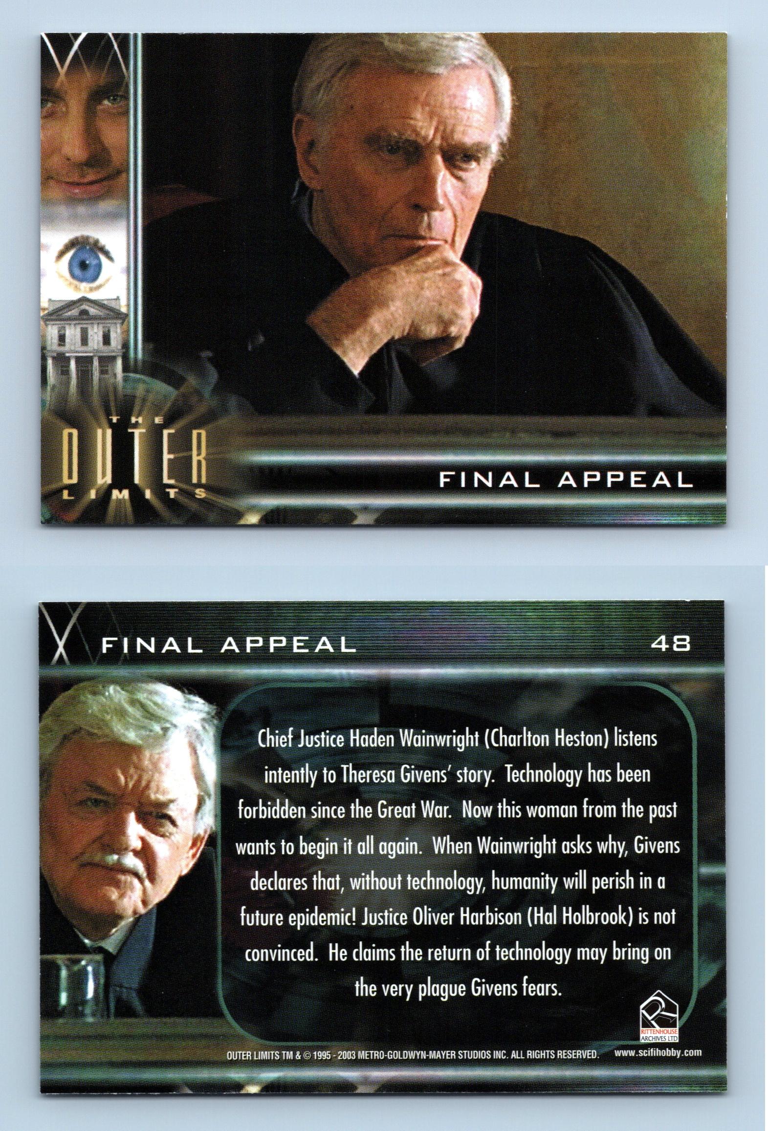 Final Appeal #48 The Outer Limits : Sex, Cyborgs & Science Fiction 2003 Card