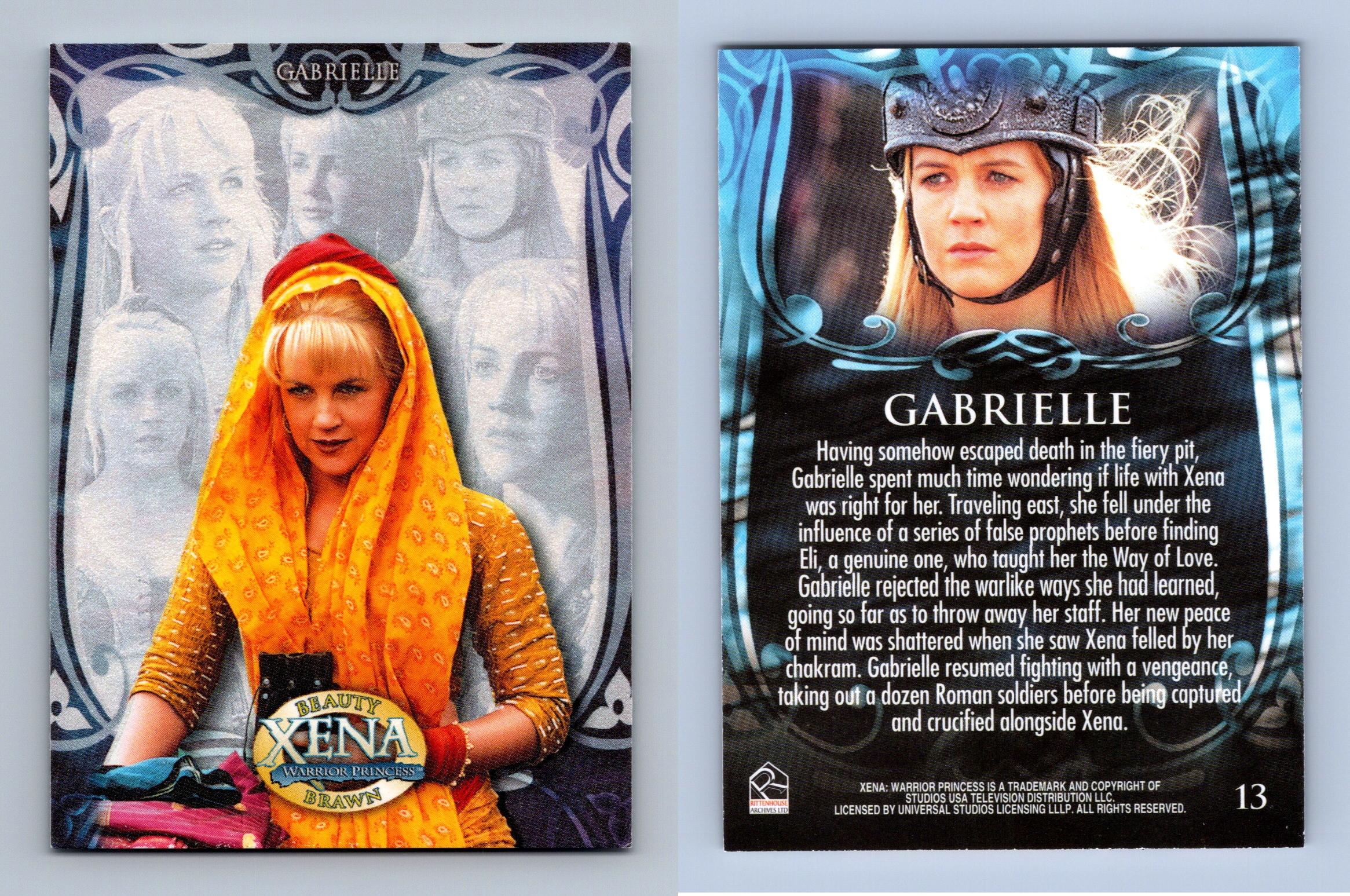 Gabrielle #13 Xena Beauty & Brawn 2002 Rittenhouse Trading Card