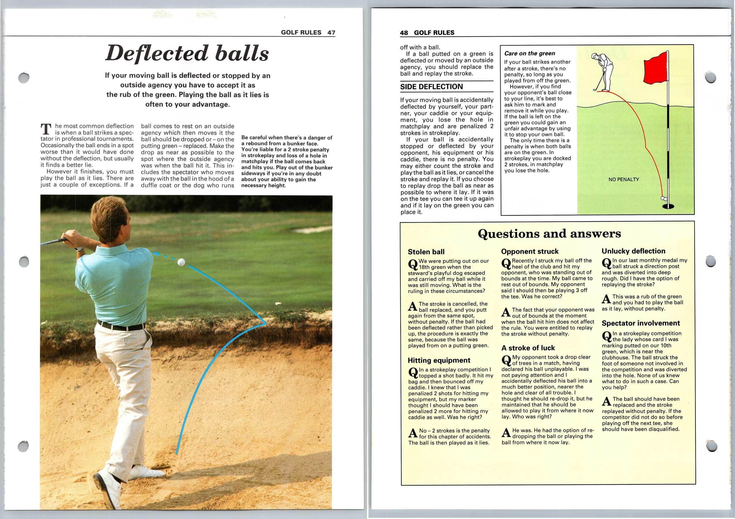 Deflected Balls Rules Improve Your Golf 198992 Eaglemoss Page