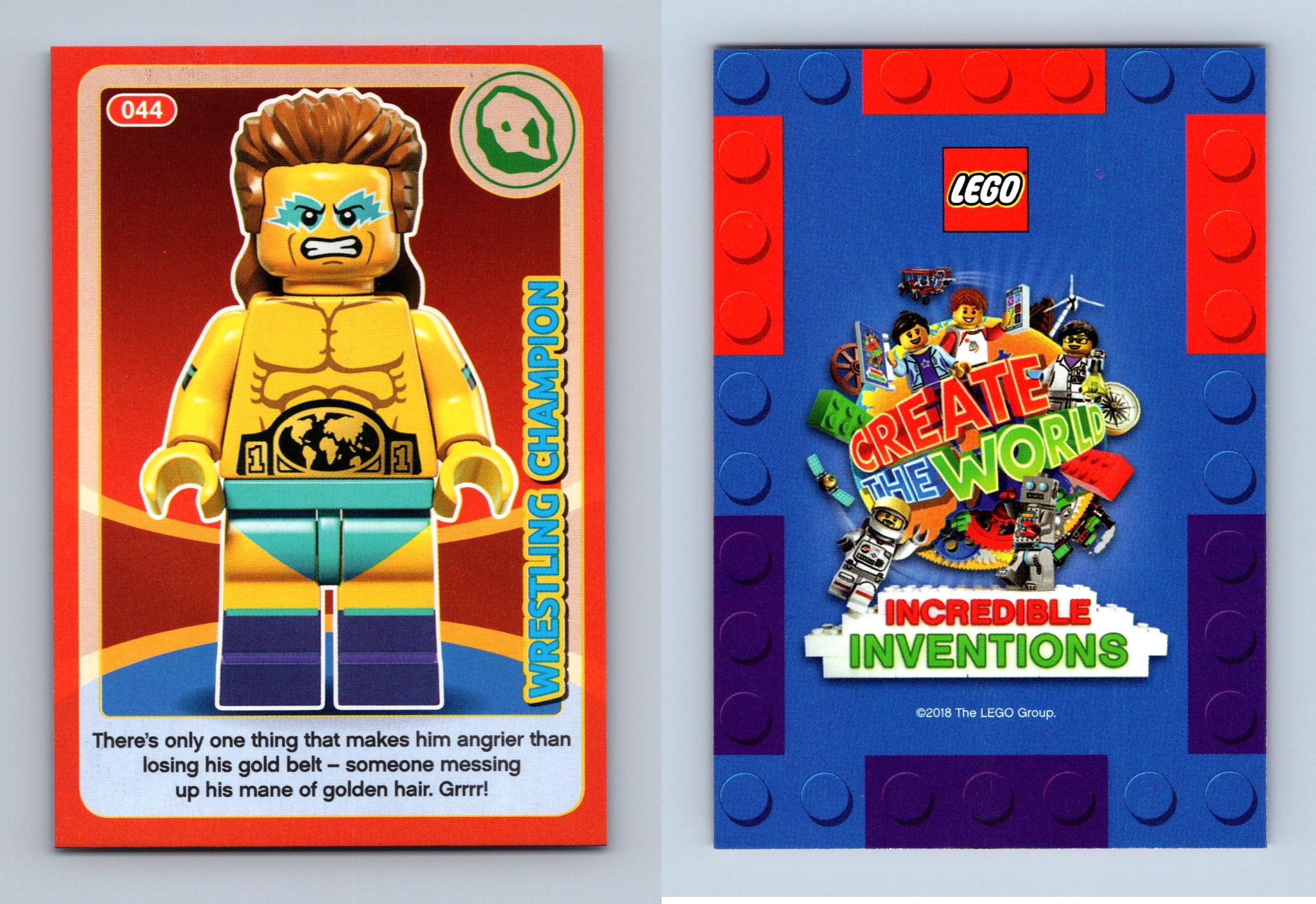 Wrestling Champion #44 Lego Create The World 2018 Sainsbury's Trading Card - Picture 2 of 3