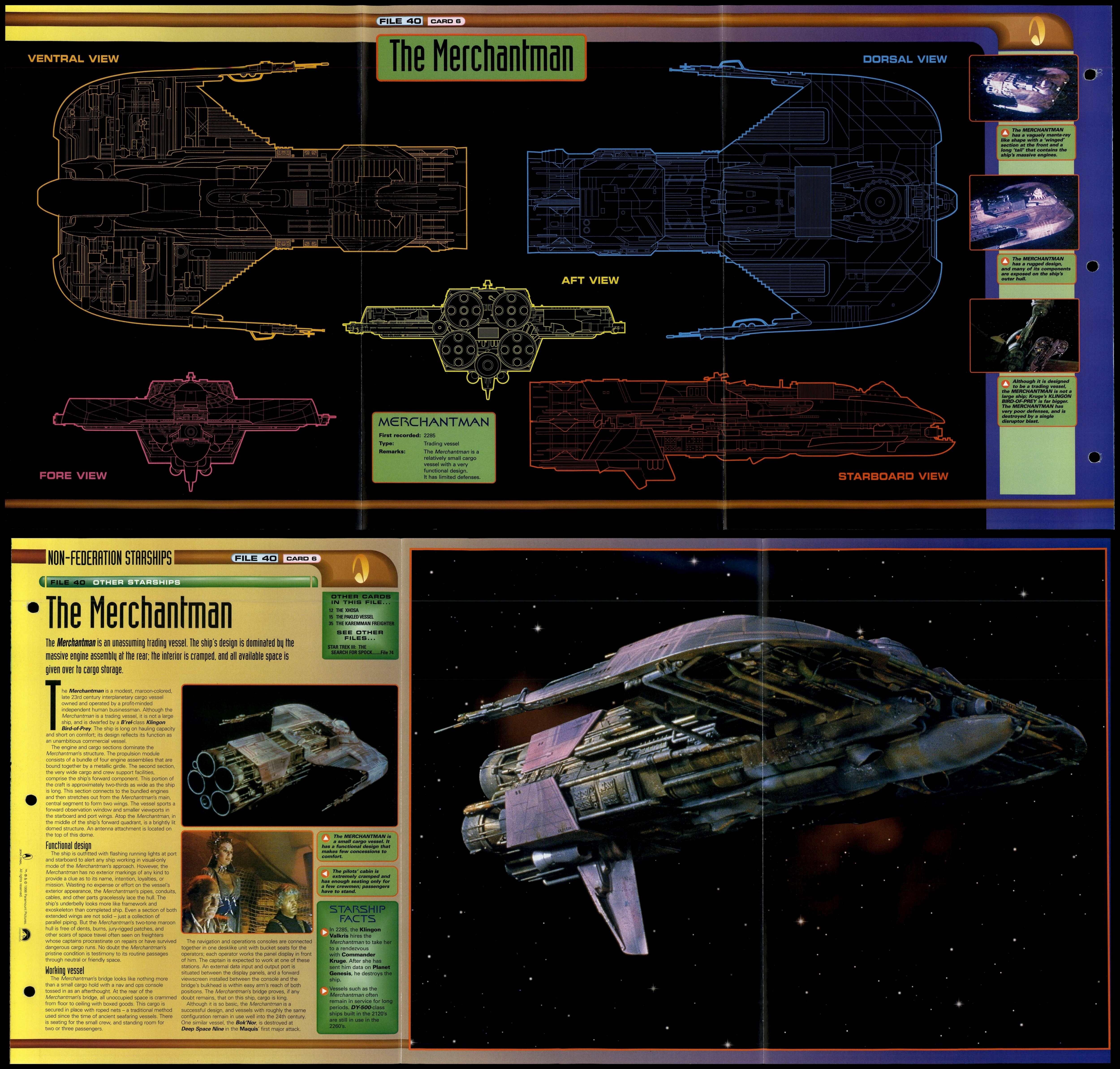 The Merchantman - Other Starships - Star Trek Fact File Fold-Out Page