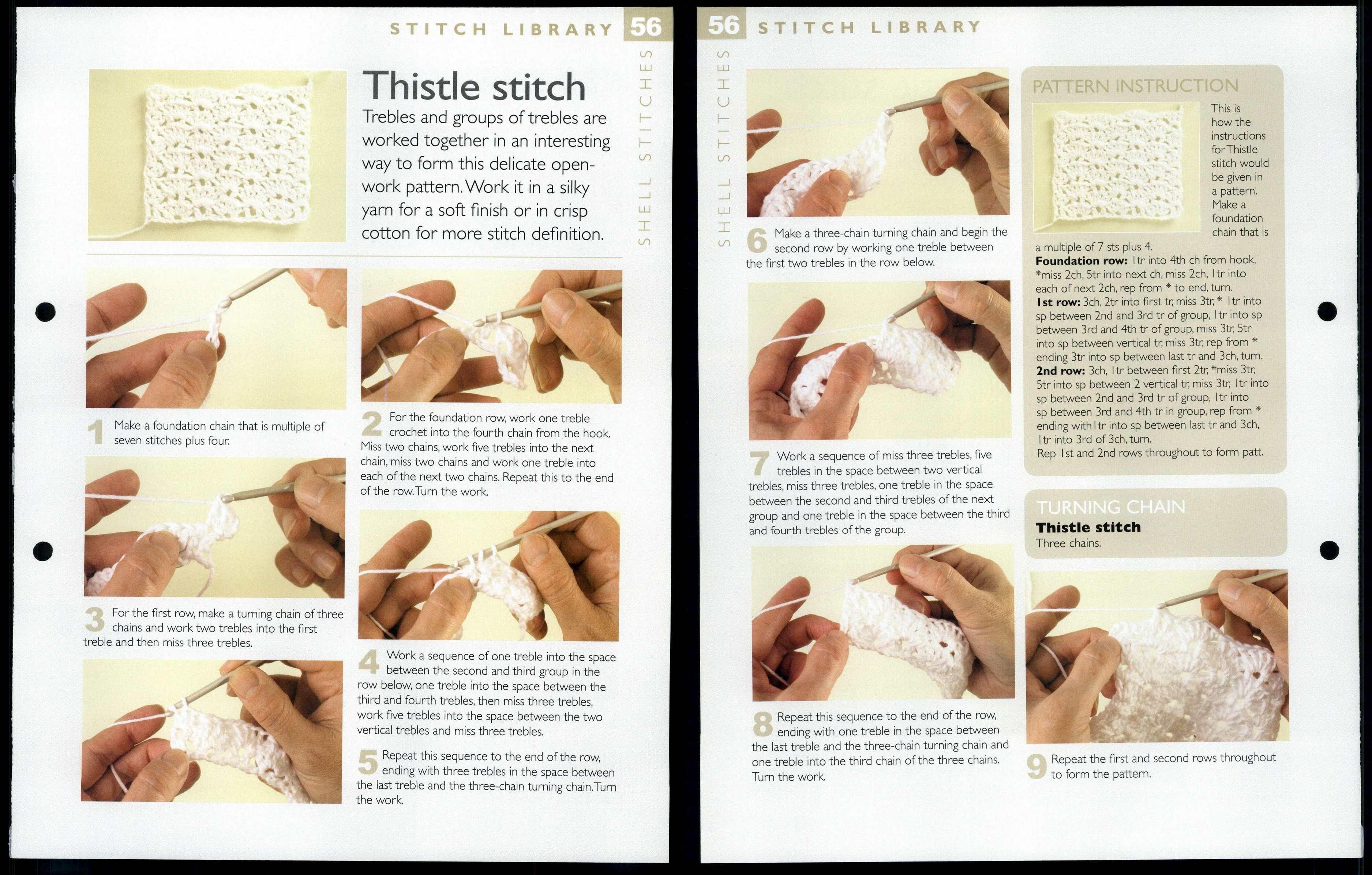 Thistle Stitch #56 Stitch Library - The Art Of Crochet Pattern