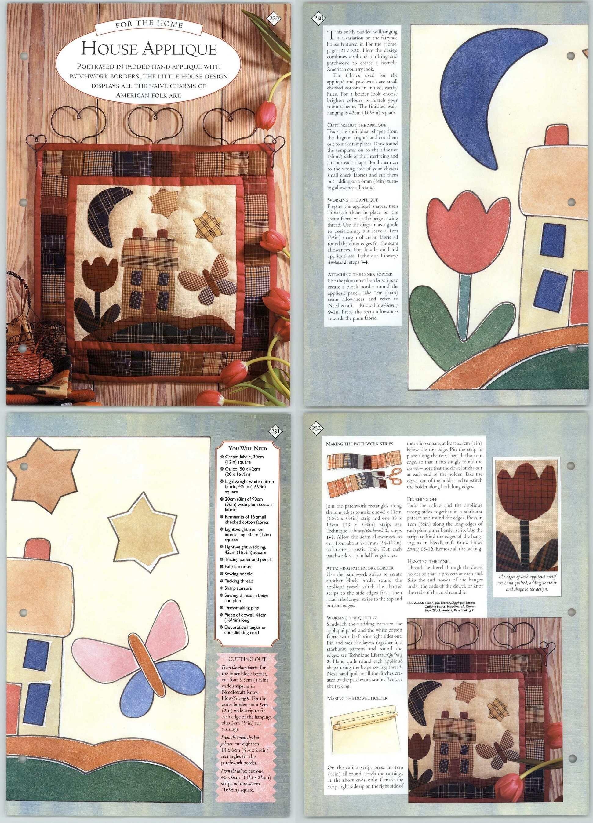 House Applique 229232 For The Home Needlecraft Magic 2 Page Pattern