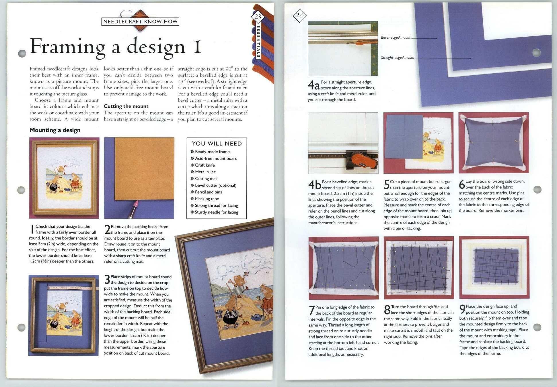 Framing A Design 1 #23-24 Know-How Essentials - Needlecraft Magic Pattern