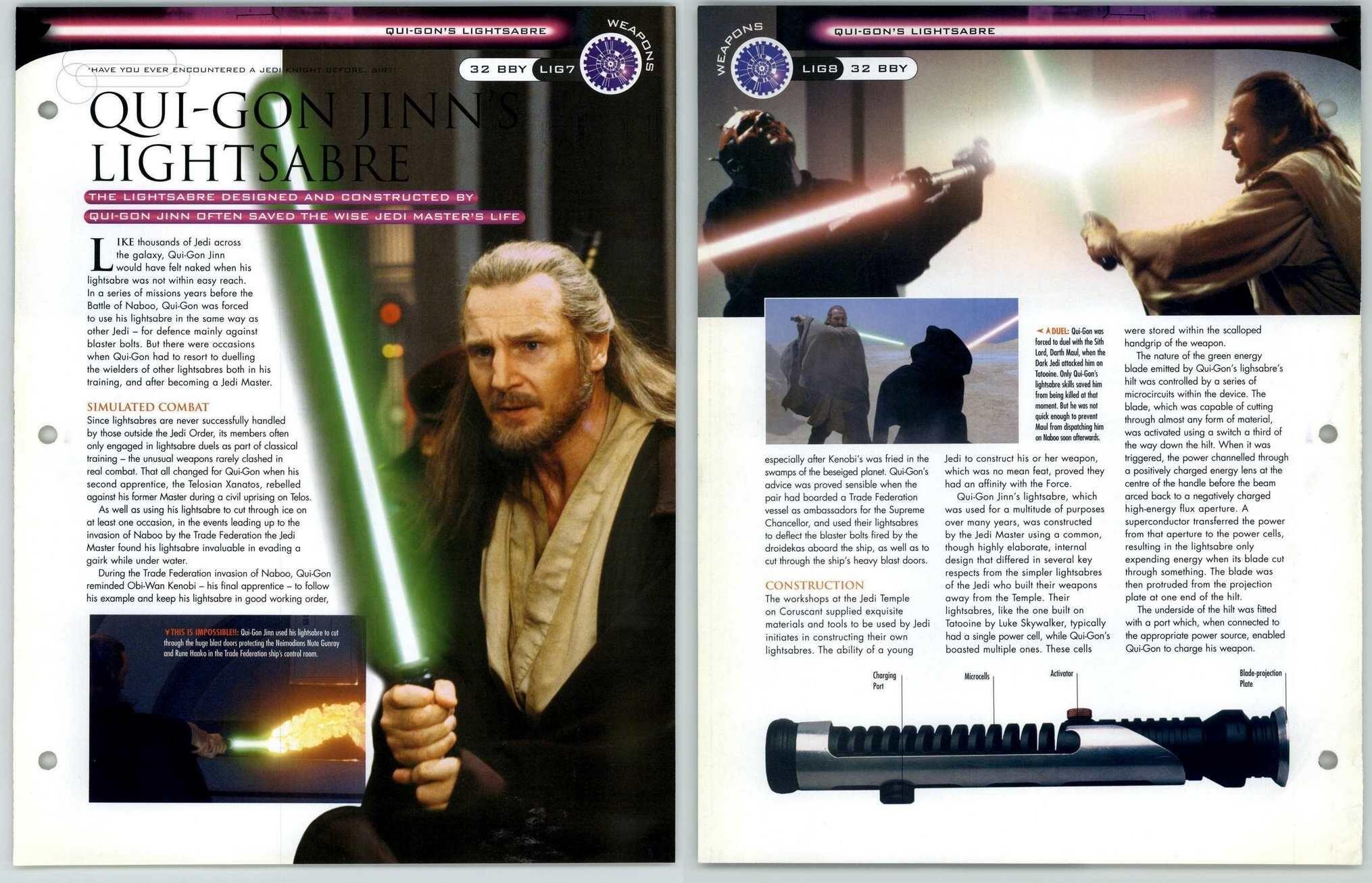 Qui-Gon Jinn's Lightsaber – SWCCG Cards