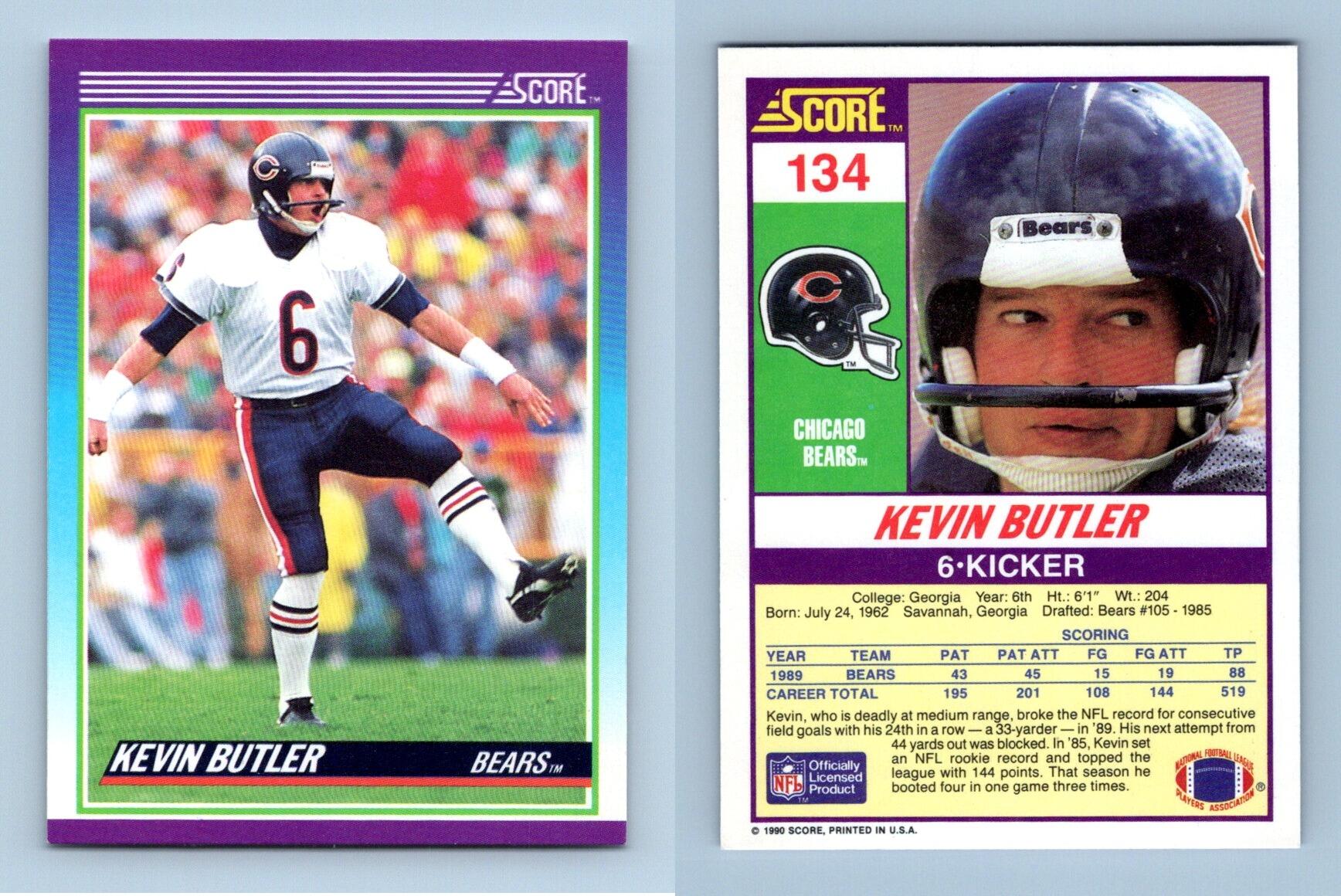 Kevin Butler - Bears #134 Score 1990 NFL Football Trading Card
