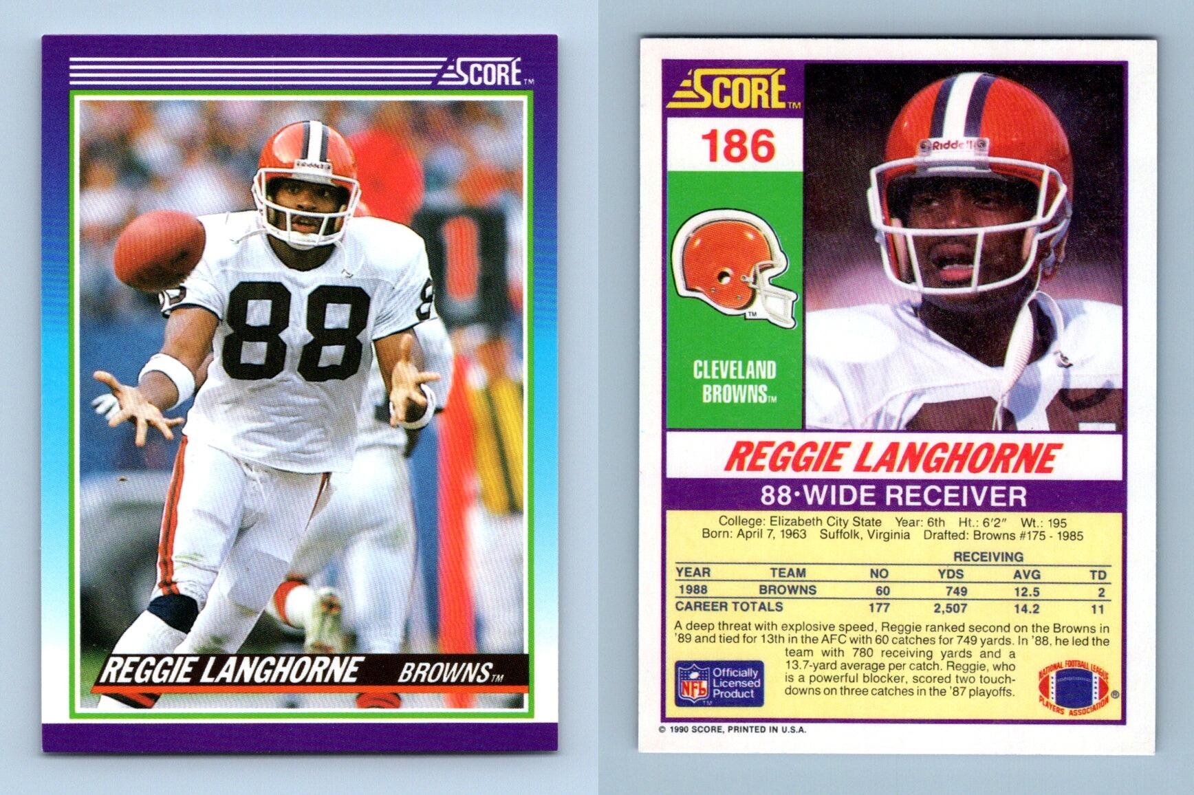 Reggie Langhorne - Browns #186 Score 1990 NFL Football Trading Card