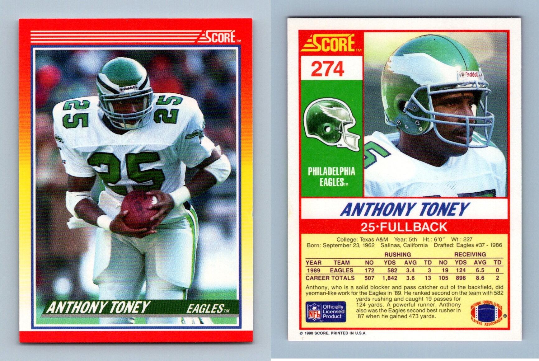 Anthony Toney - Philadelphia Eagles (NFL Football Card) 1990 Fleer # 9 –  PictureYourDreams