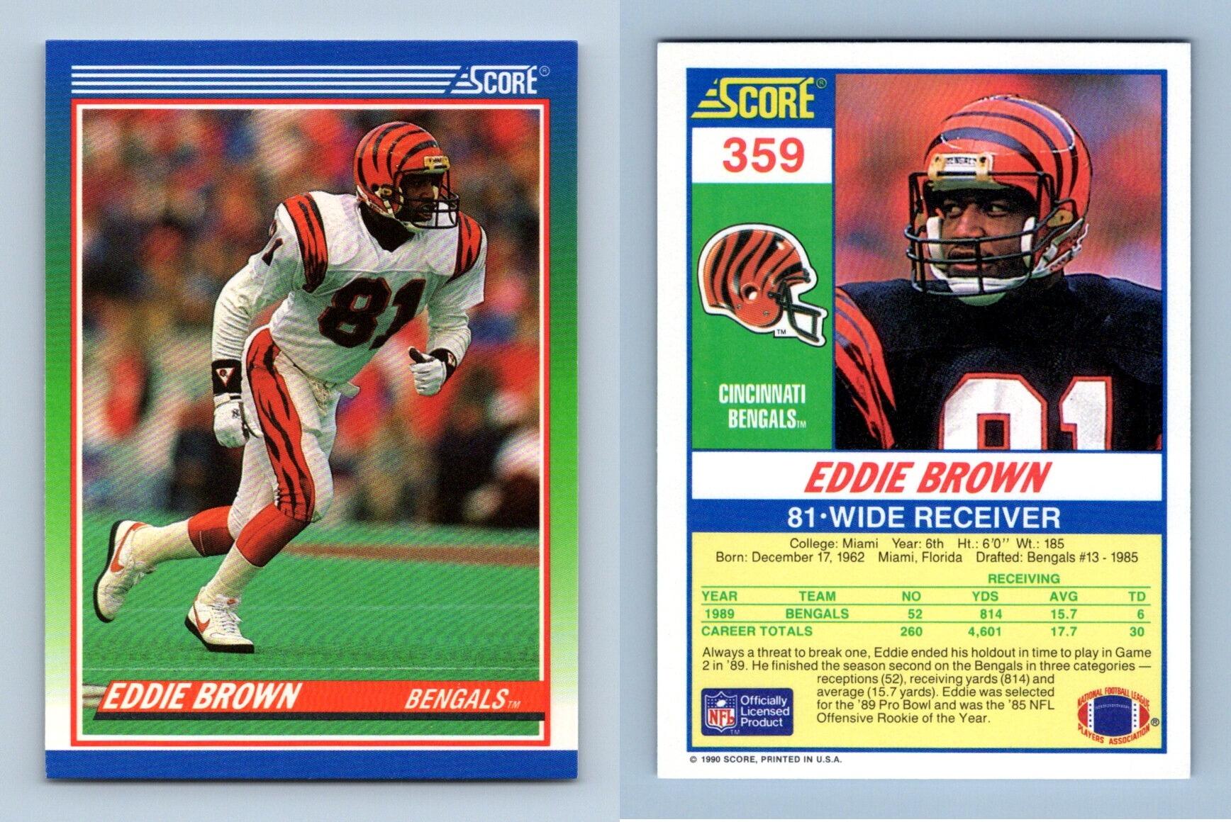 Eddie Brown - Bengals #359 Score 1990 NFL Football Trading Card