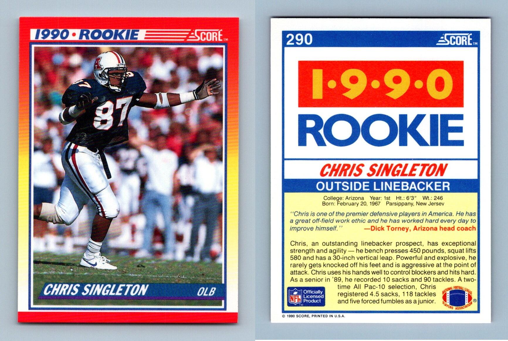 Chris Singleton #290 Score 1990 NFL Football RC Trading Card