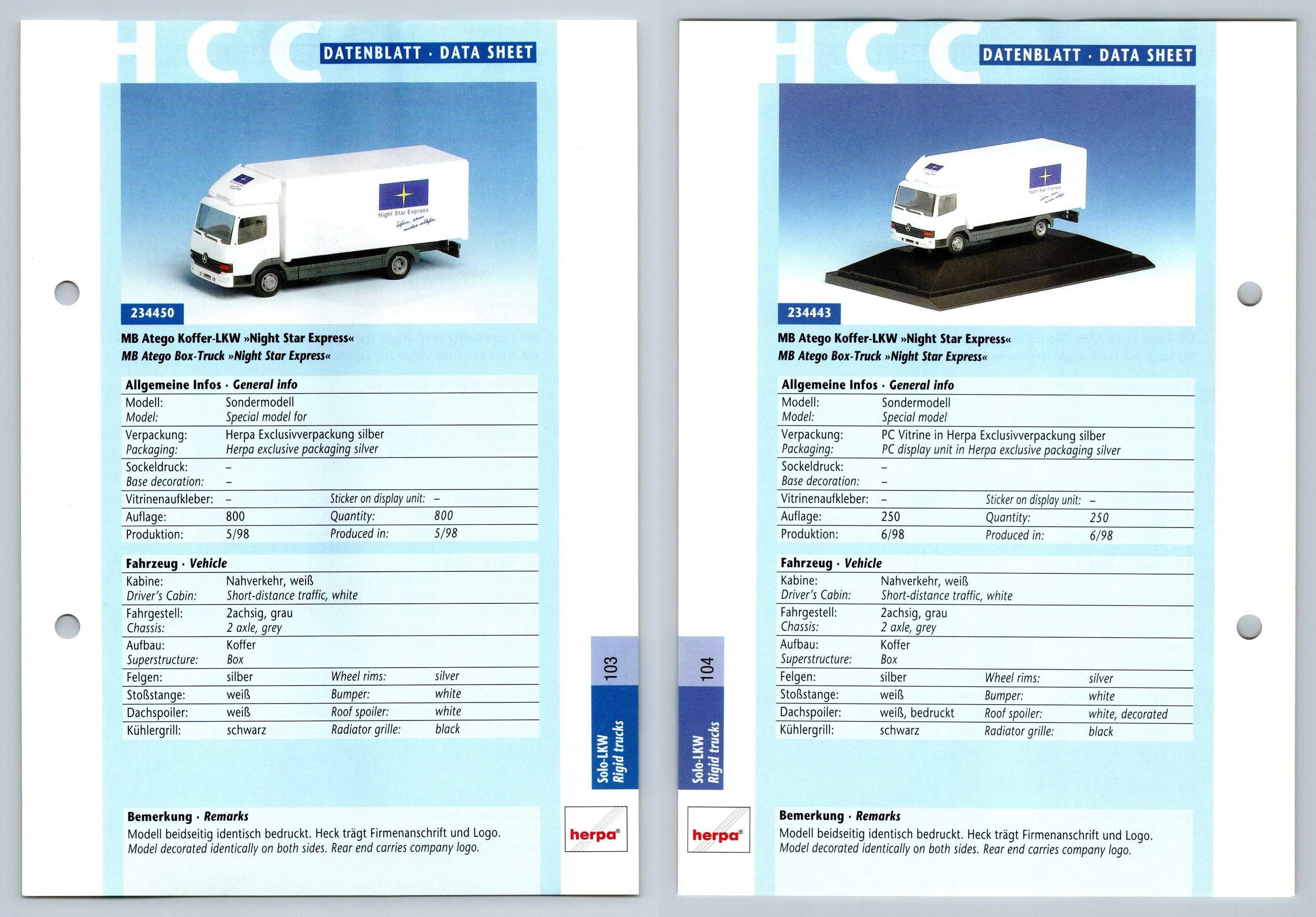 Mb Atego Koffer Night Star Express 103 4 Solo Lkw Datenblatt Herpa