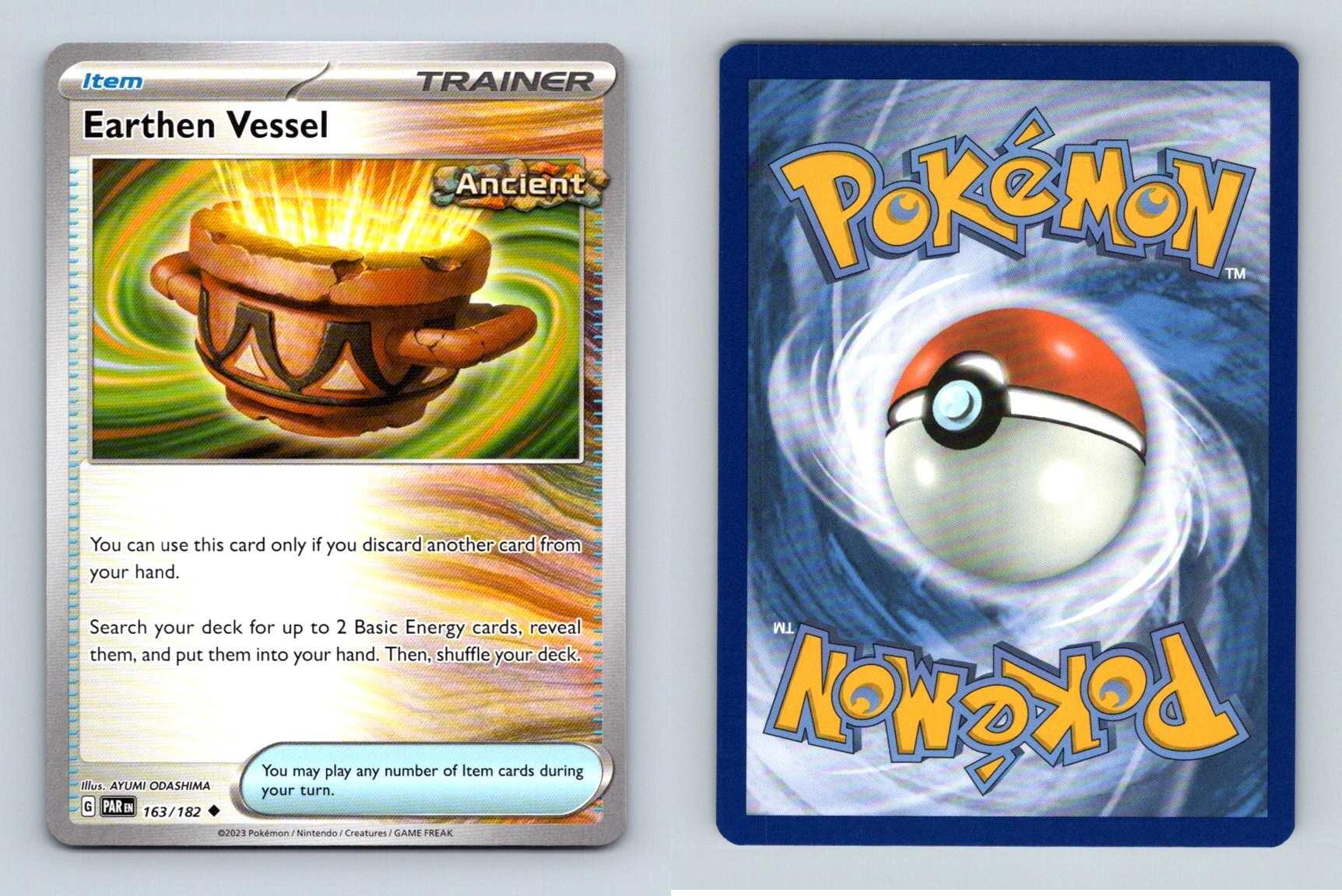 Earthen Vessel 163/182 SV Paradox Rift 2023 Pokemon TCG Card