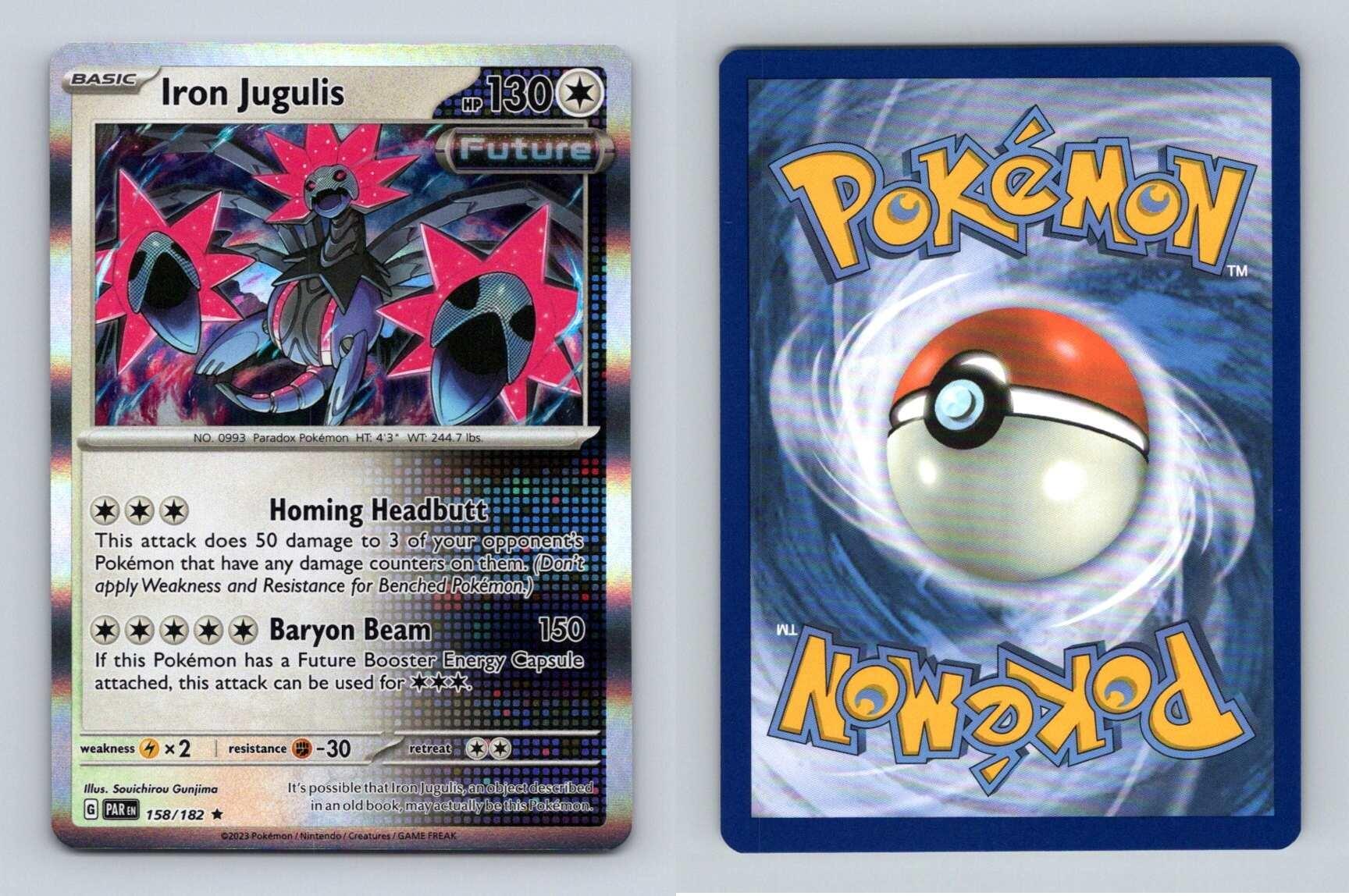 Iron Jugulis 158/182 SV Paradox Rift 2023 Rare Holo Pokemon TCG Card