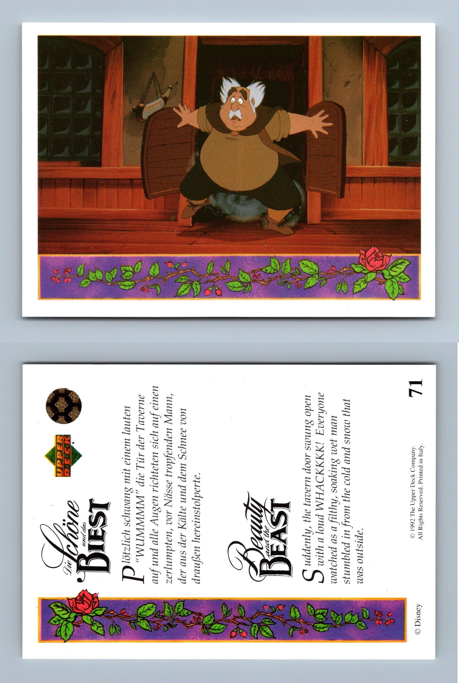 Die Schöne und das Biest #71 Oberdeck 1992 Disney Sammelkarte - Bild 1 von 1