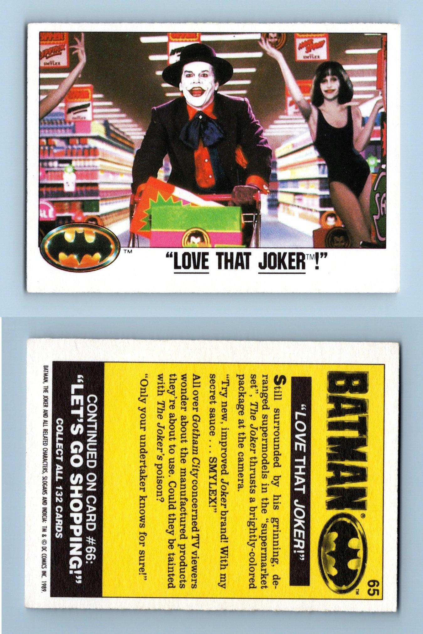 Love That Joker #65 Batman 1989 Topps Trading Card