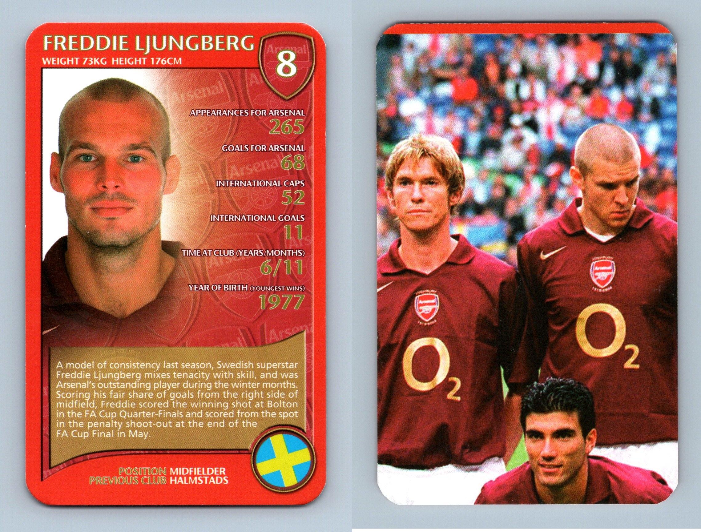 Freddie Ljungberg - Arsenal 05/06 Season Top Trumps Specials Card