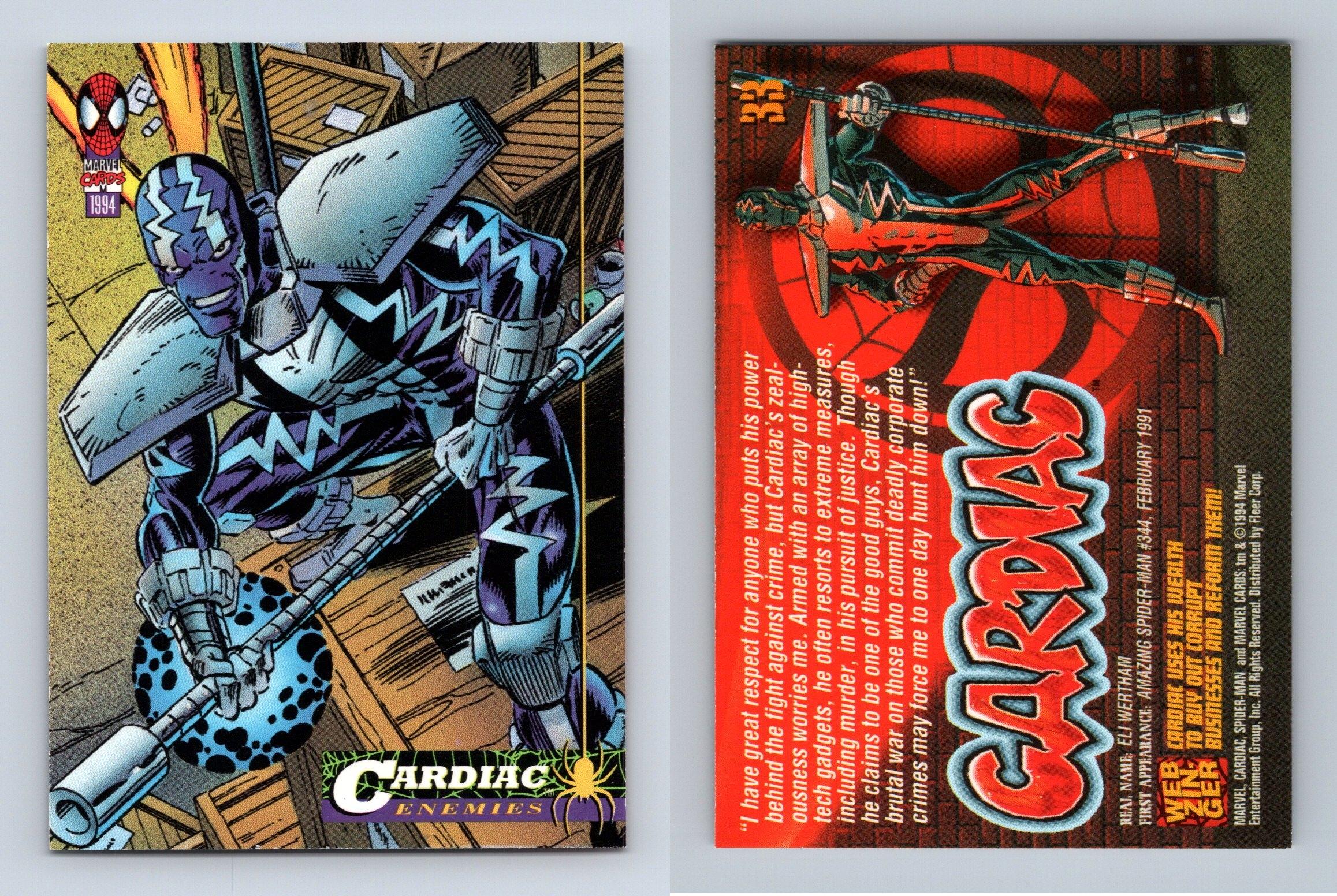 Cardiac #33 The Amazing Spider-Man 1994 Fleer Trading Card