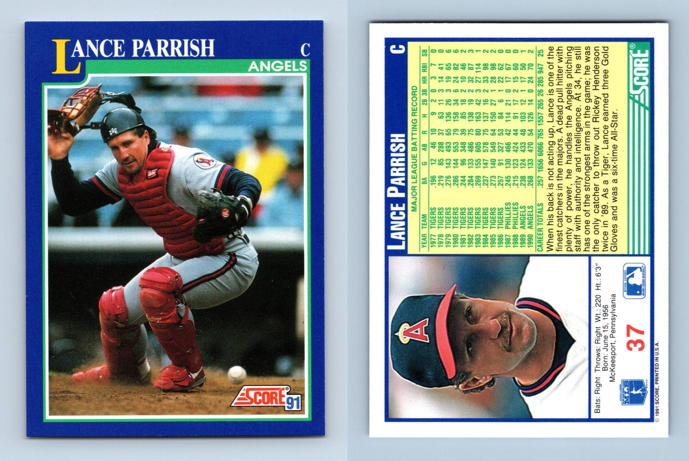 Lance Parrish - Angels #37 Score 1991 Baseball Trading Card