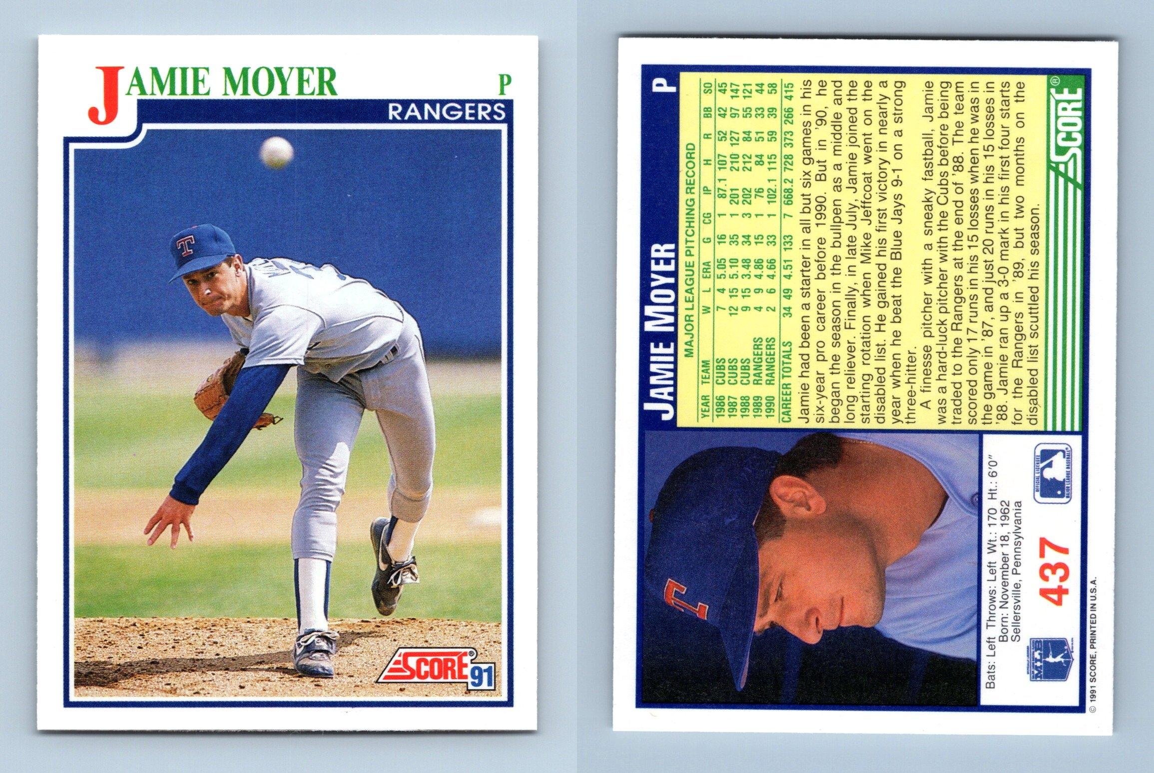 Jamie Moyer - Rangers #437 Score 1991 Baseball Trading Card