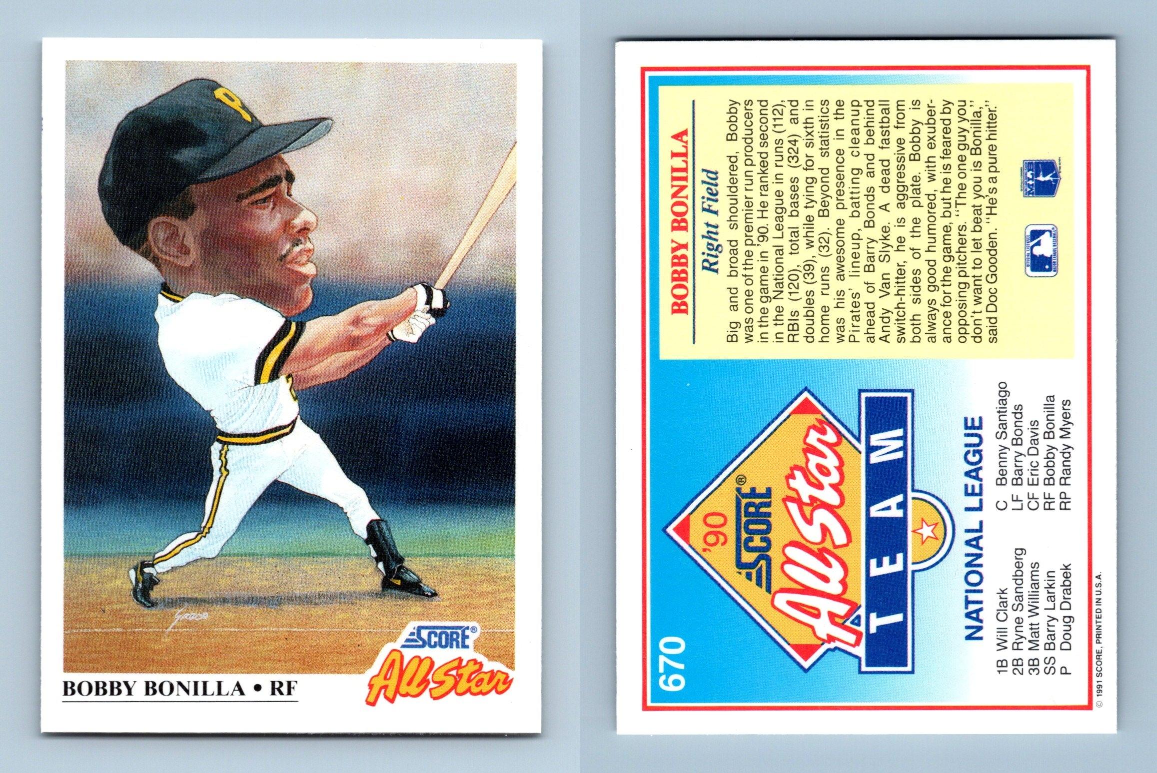 Bobby Bonilla #670 Score 1991 Baseball All Star Trading Card