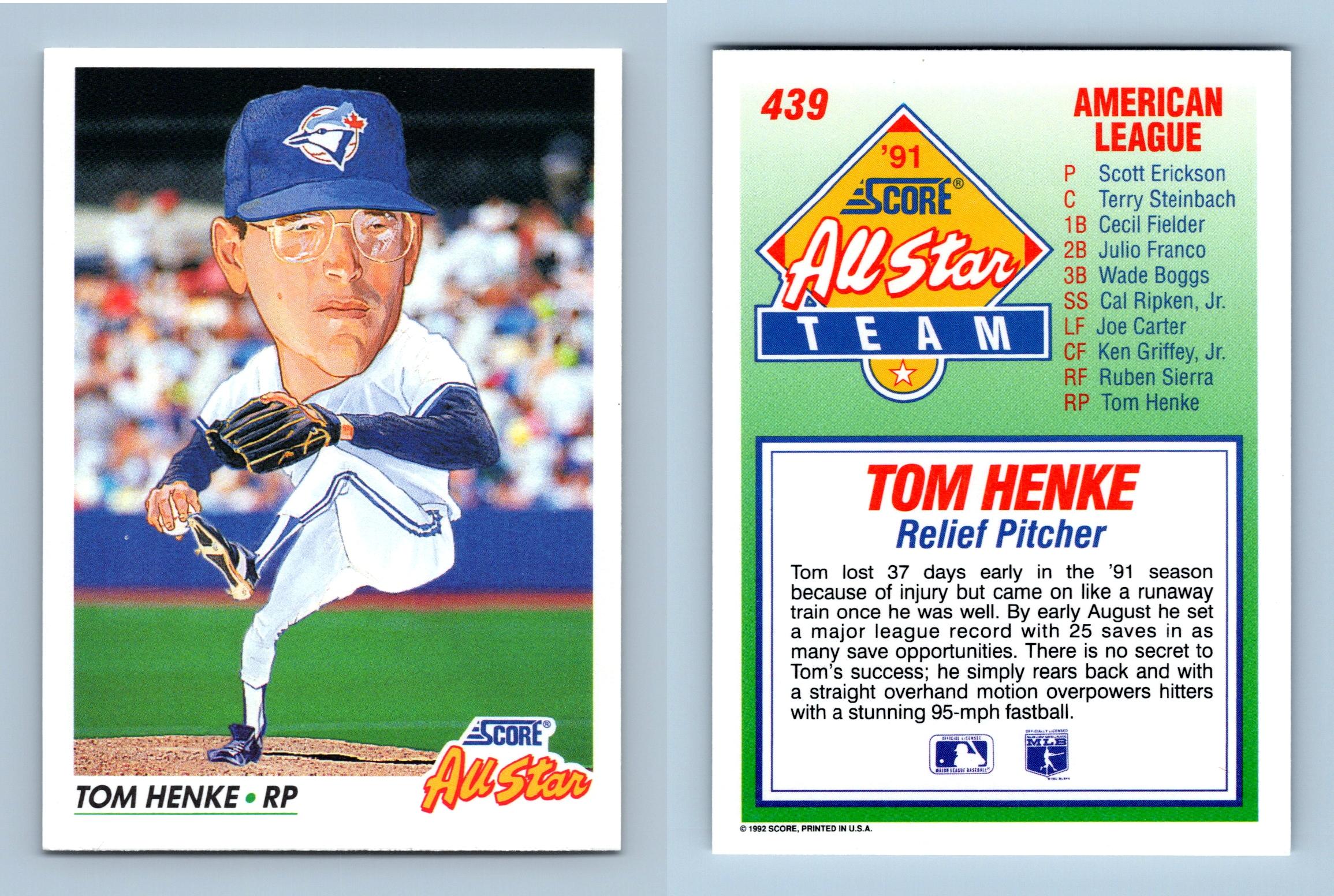 Tom Henke - Trading/Sports Card Signed