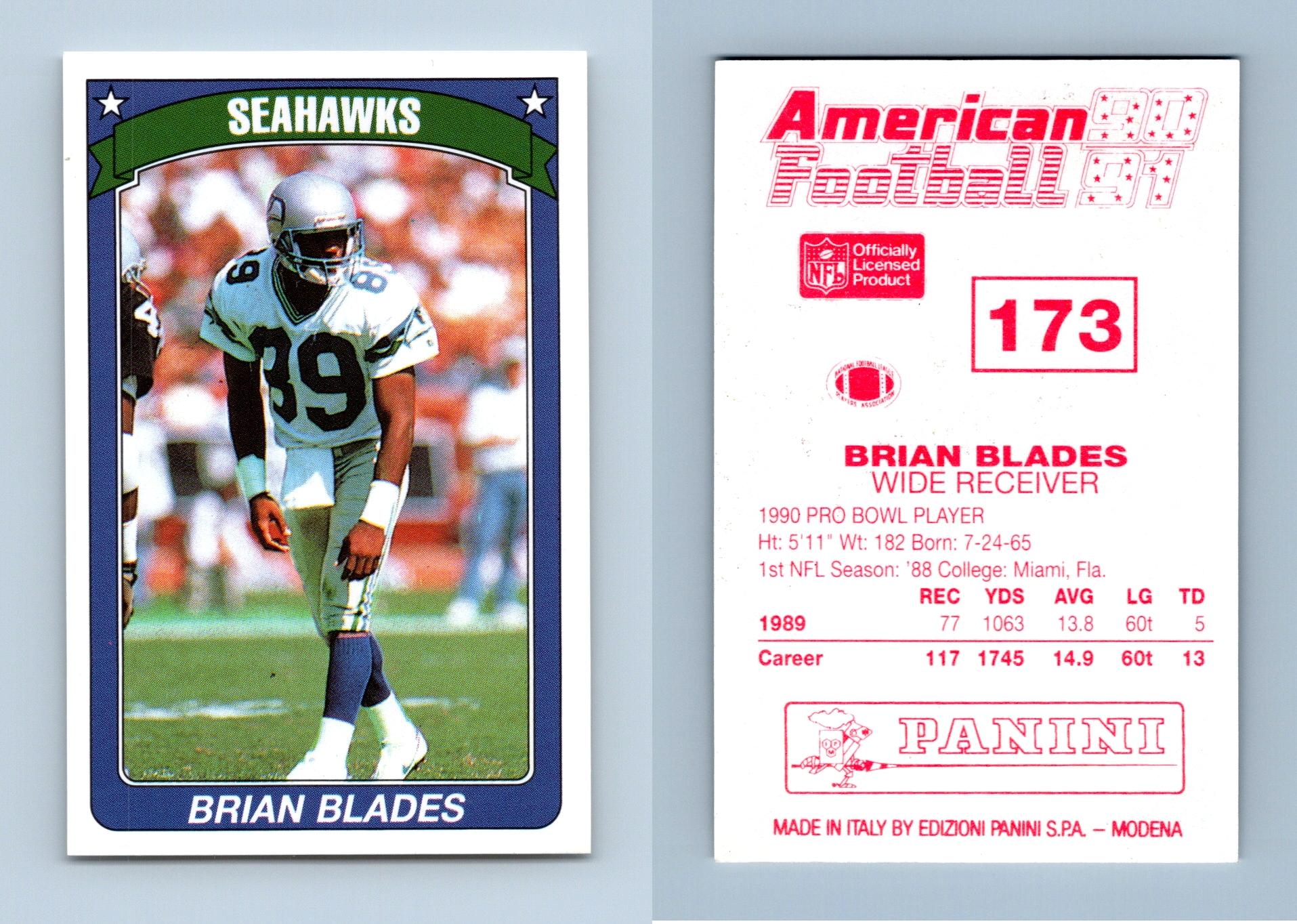 Brian Blades - Seahawks #173 American Football 1990-91 Panini Sticker