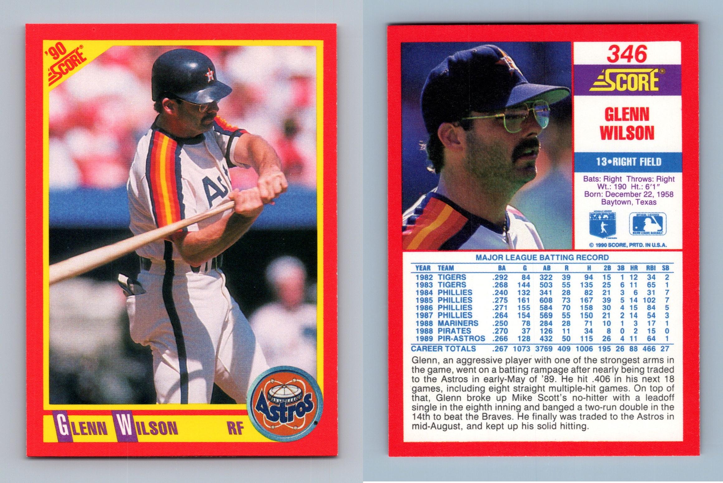 Willie McGee - Cardinals #374 Score 1990 Baseball Trading Card