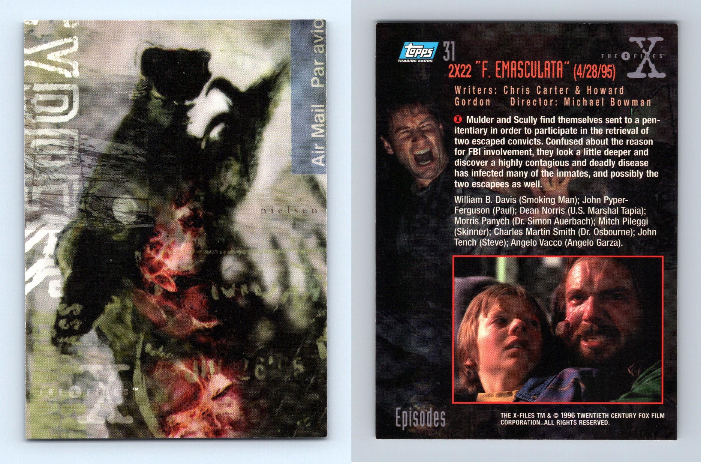 F Emasculata 31 The X Files Season 2 Topps 1996 Trading Card Ebay