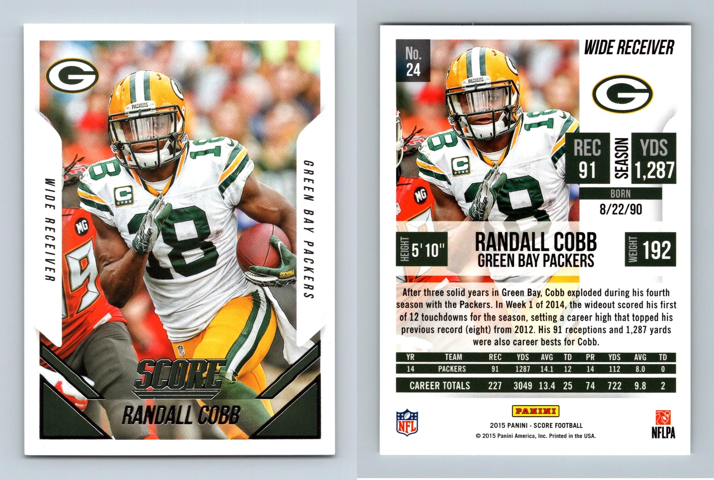 2015 Topps Football Randall Cobb #20 Green Bay Packers