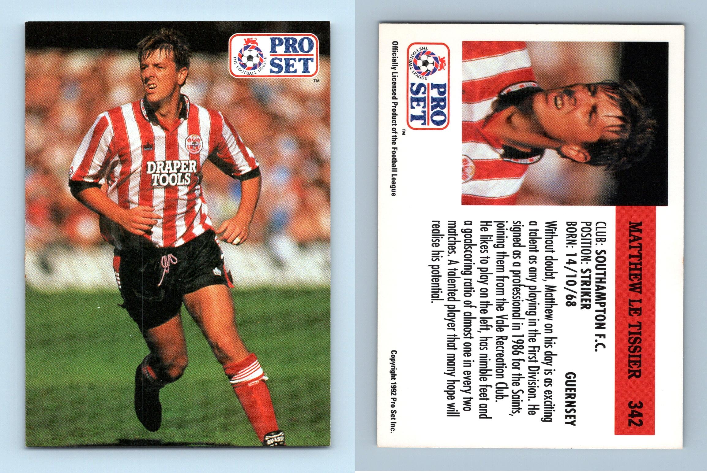 Mitchell Thomas West Ham #349 English League 1991-92 Pro Set