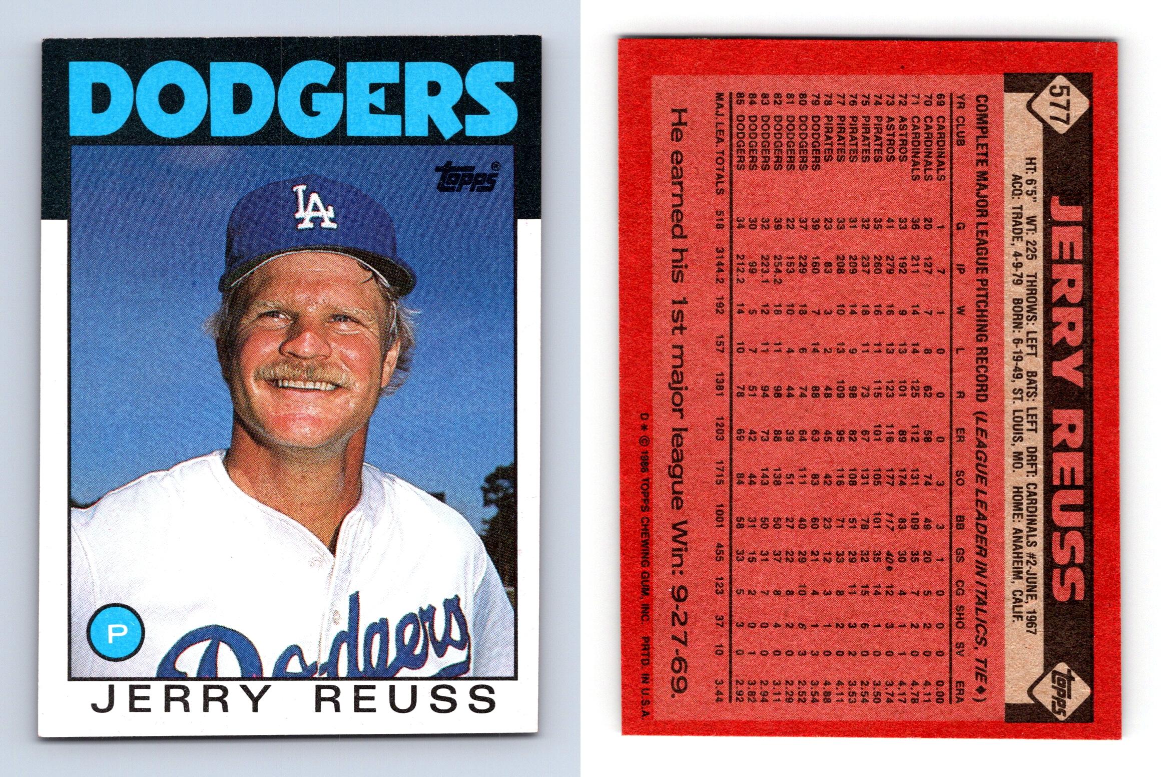 Jerry Reuss - Dodgers #577 Topps 1986 Baseball Trading Card