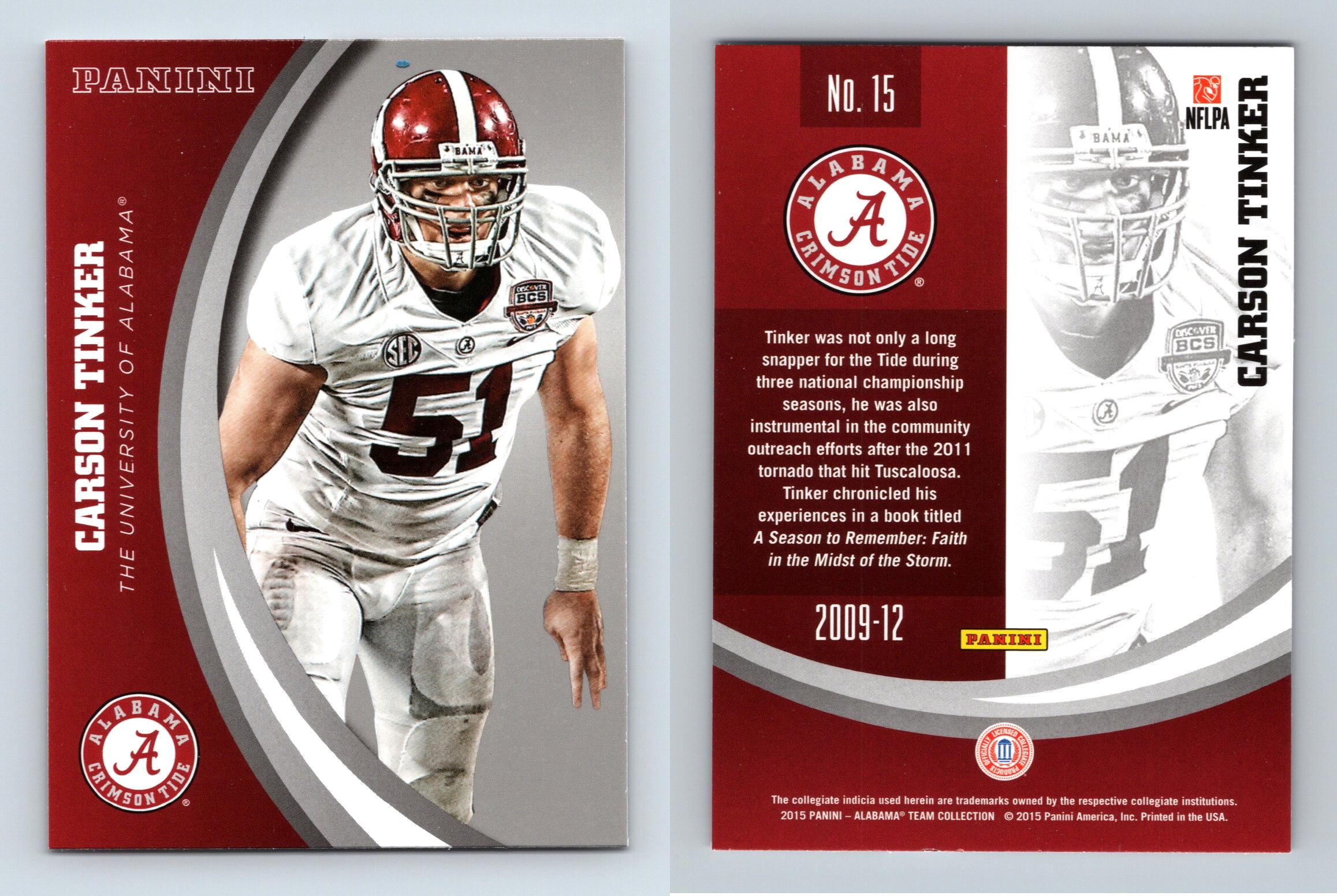 2015 Panini Alabama #15 Carson Tinker - NM-MT