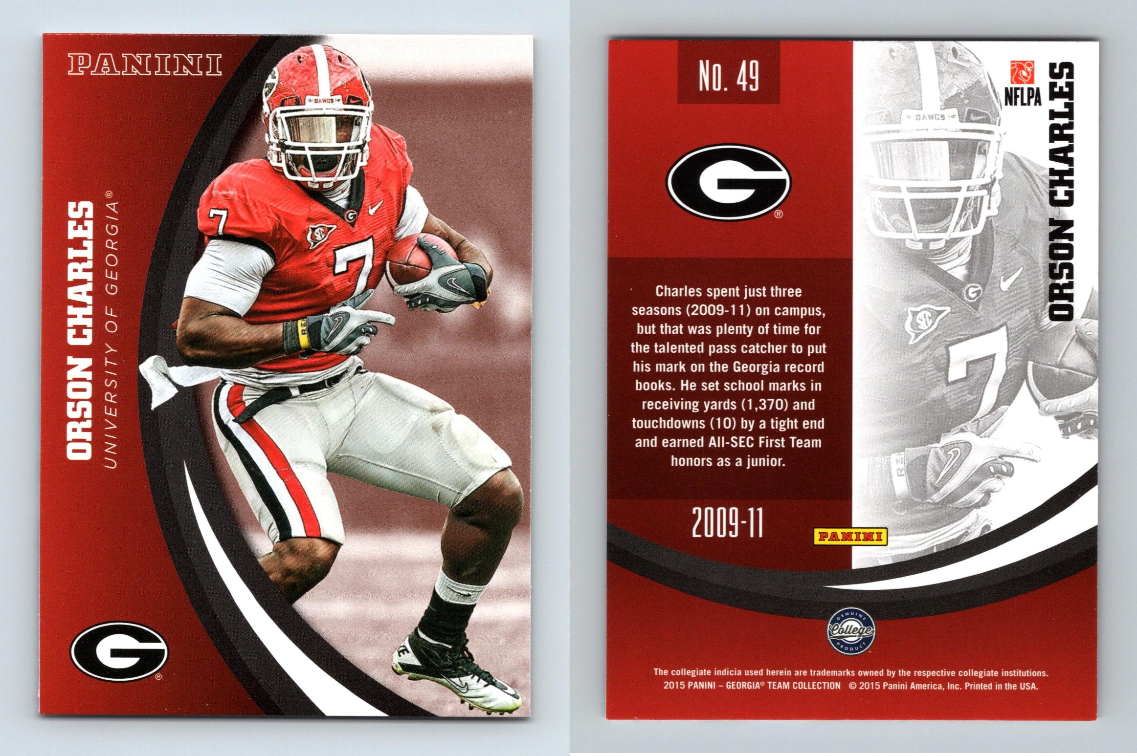 Orson Charles #49 Georgia Bulldogs Collegiate 2015 Panini Trading Card