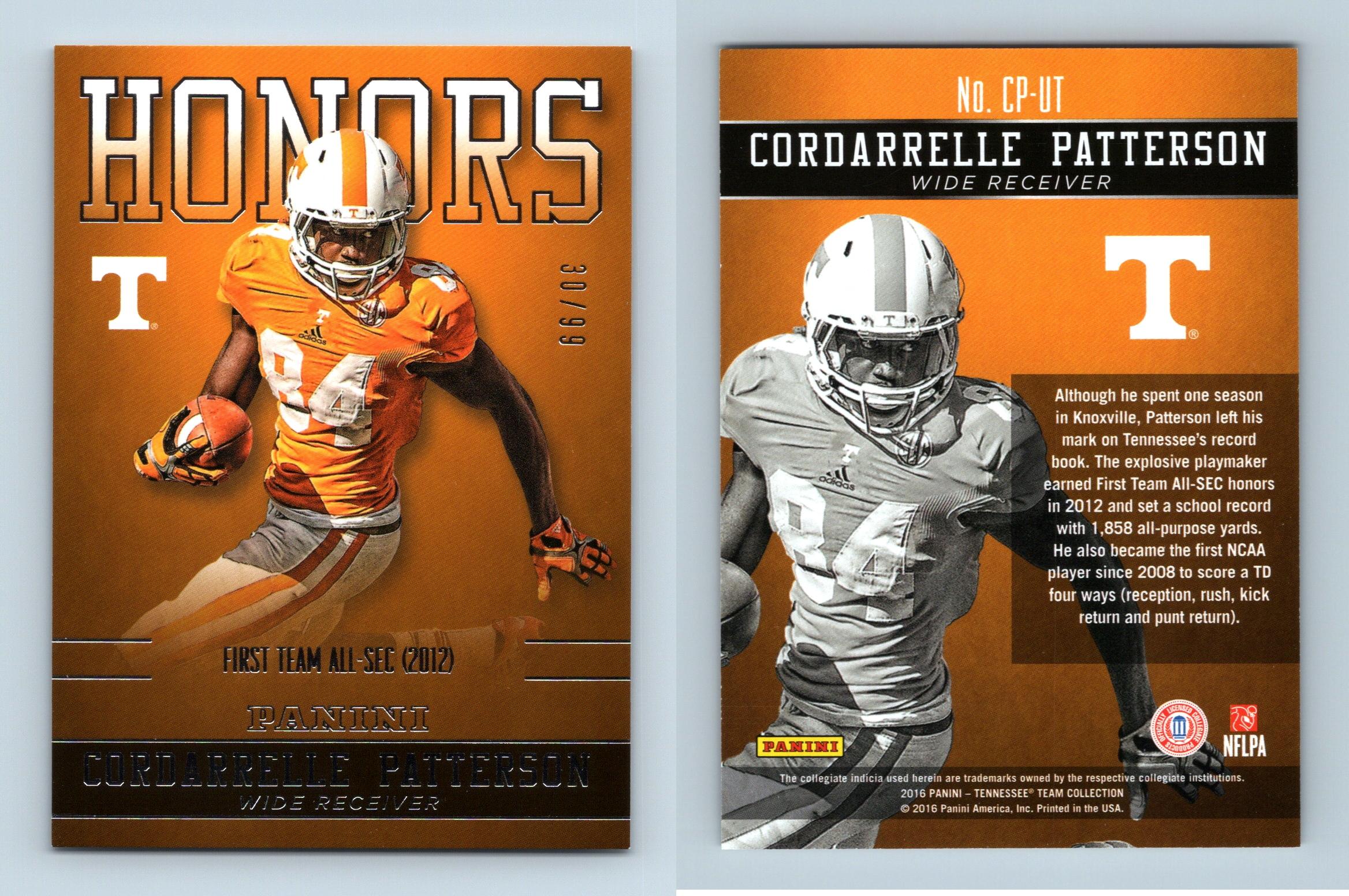 Cordarrelle Patterson #CP-UT Tennessee Volunteers Collegiate