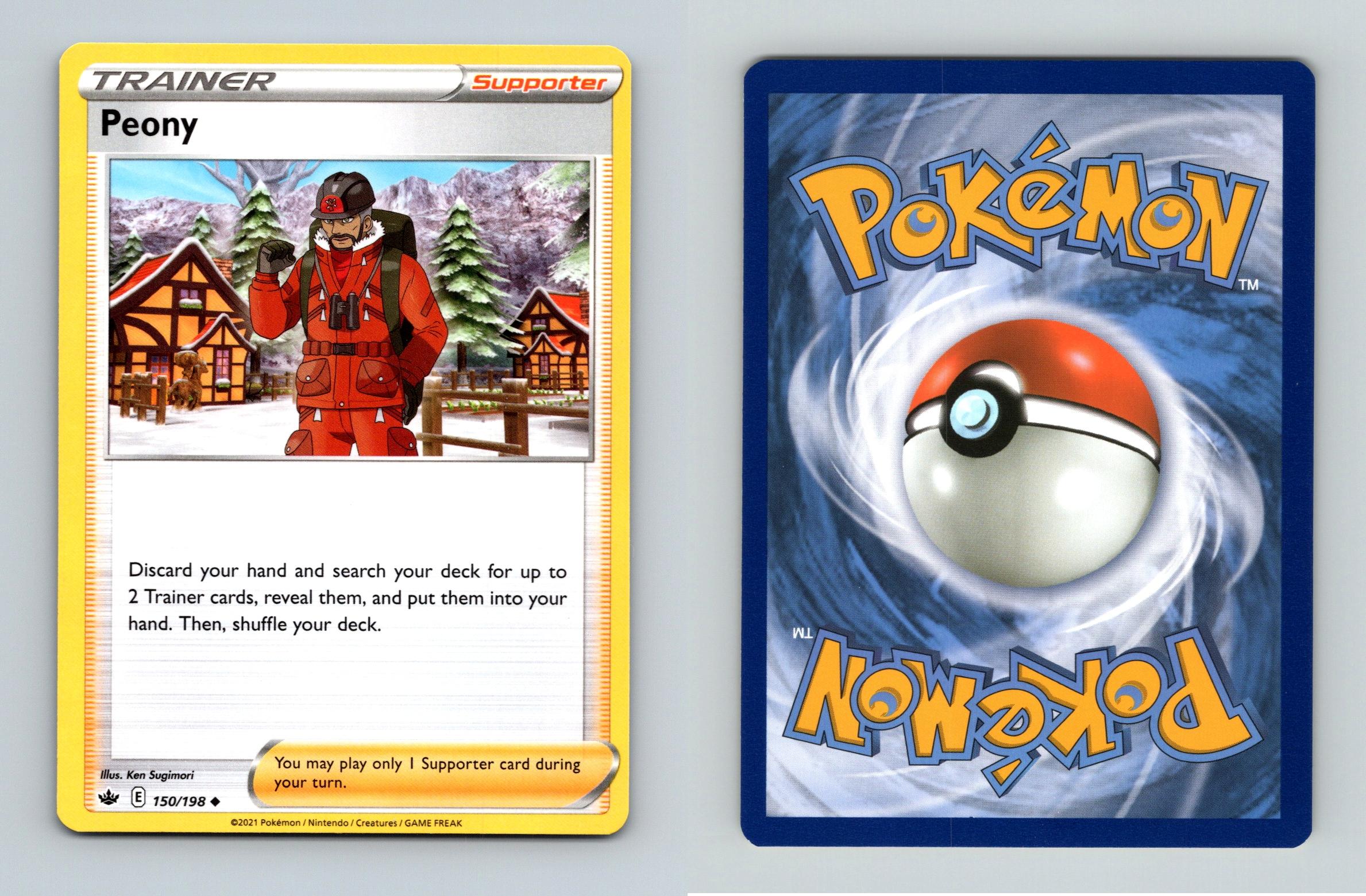 Peony 150/198 SWSH Chilling Reign Pokemon 2021 TCG Card