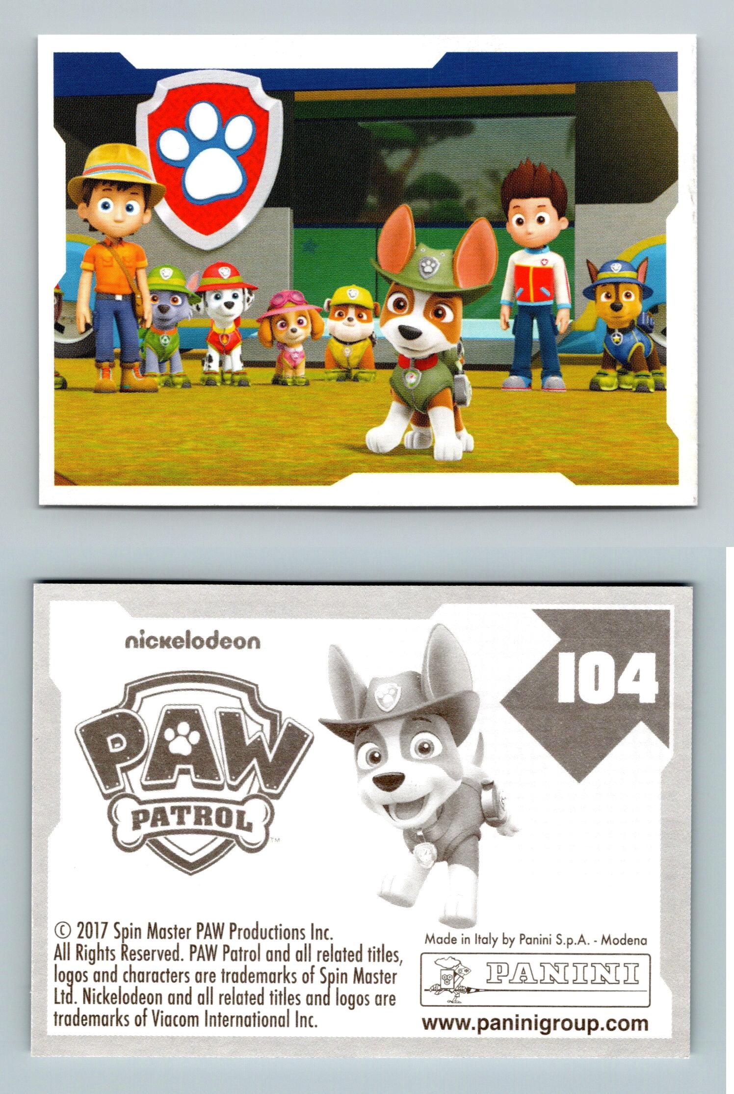 Paw Patrol 104 Panini 2017 Nickelodeon Sticker