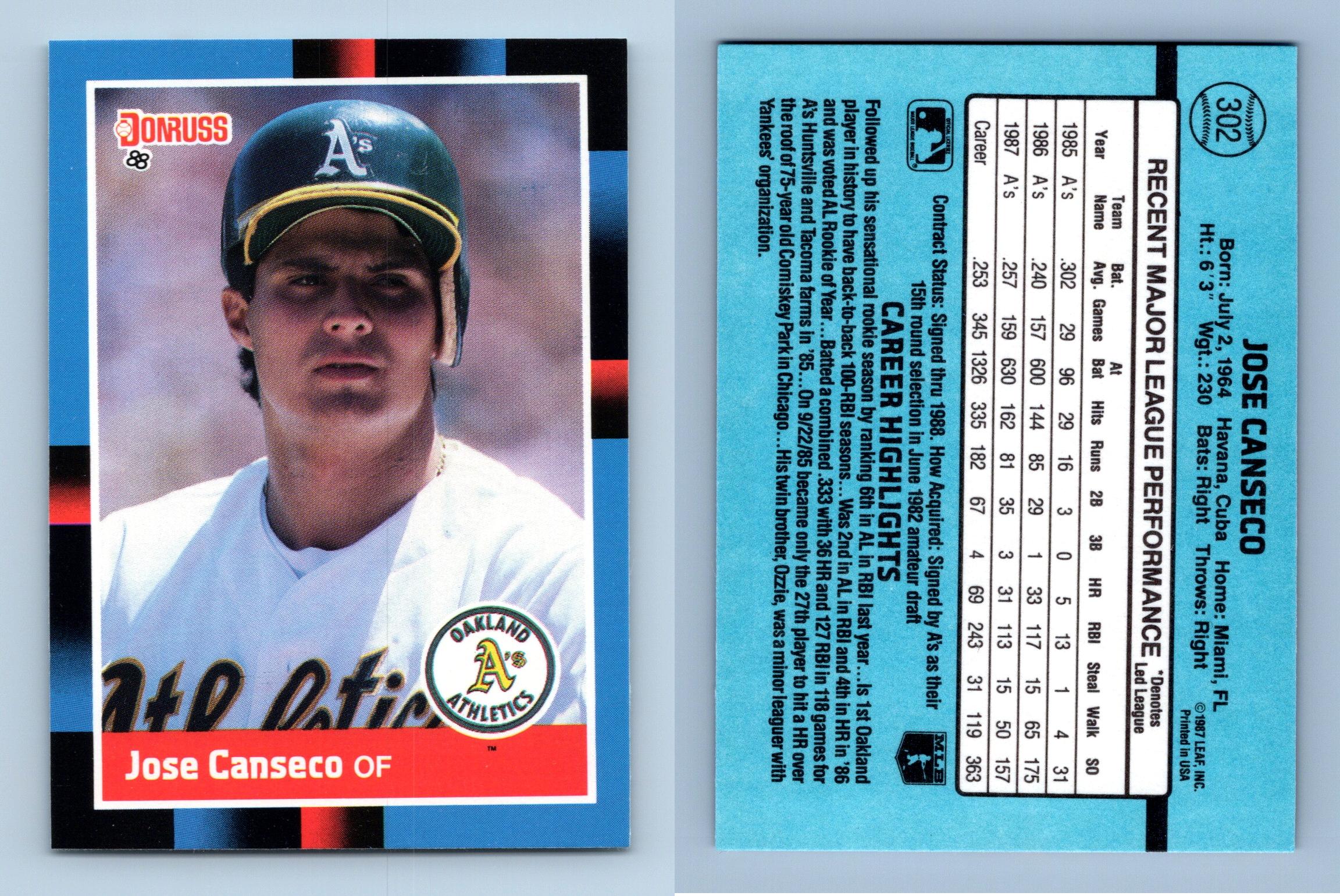 jose canseco stats