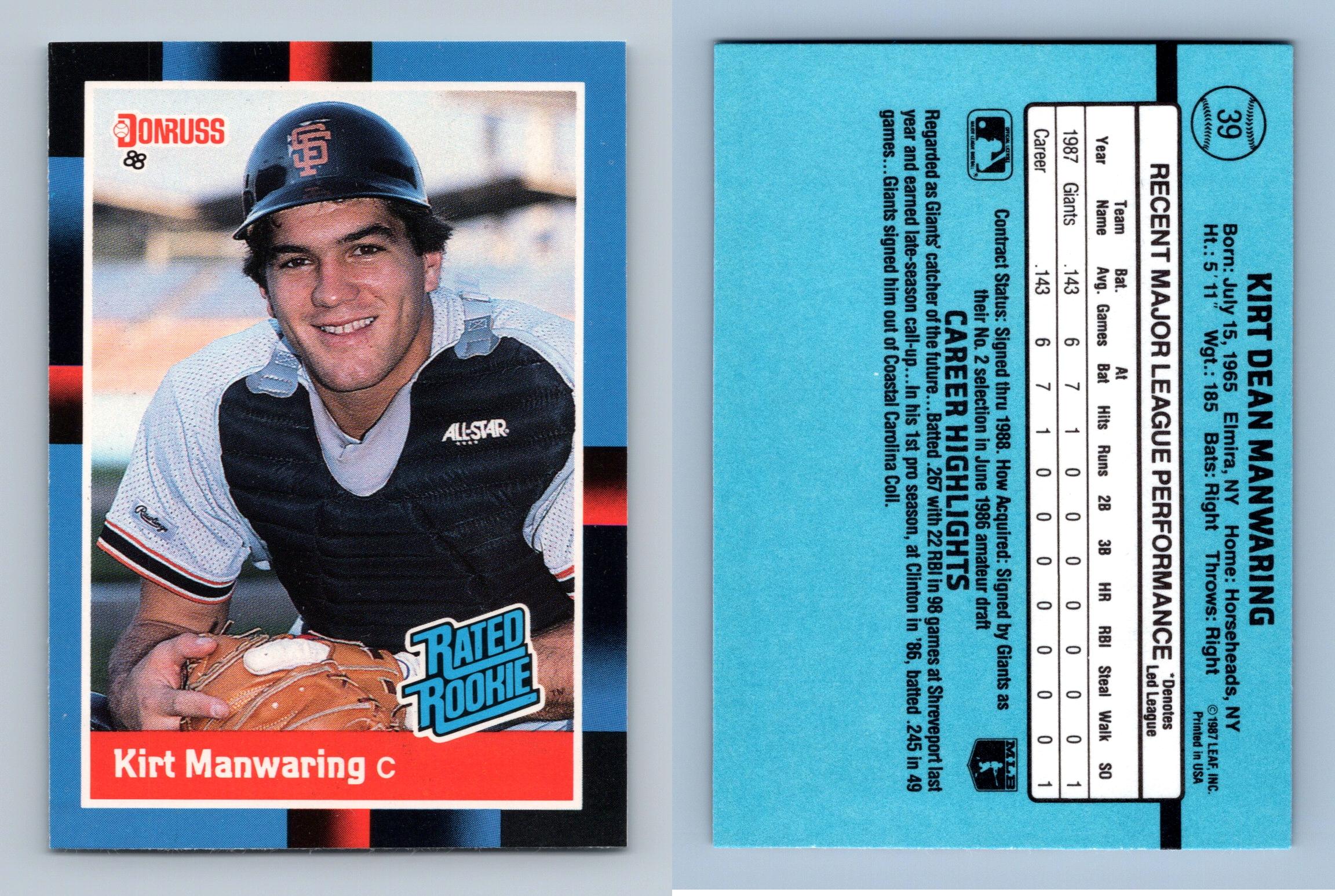 Lot of (2) Rookie Baseball Cards with 1986 Donruss #39 Jose