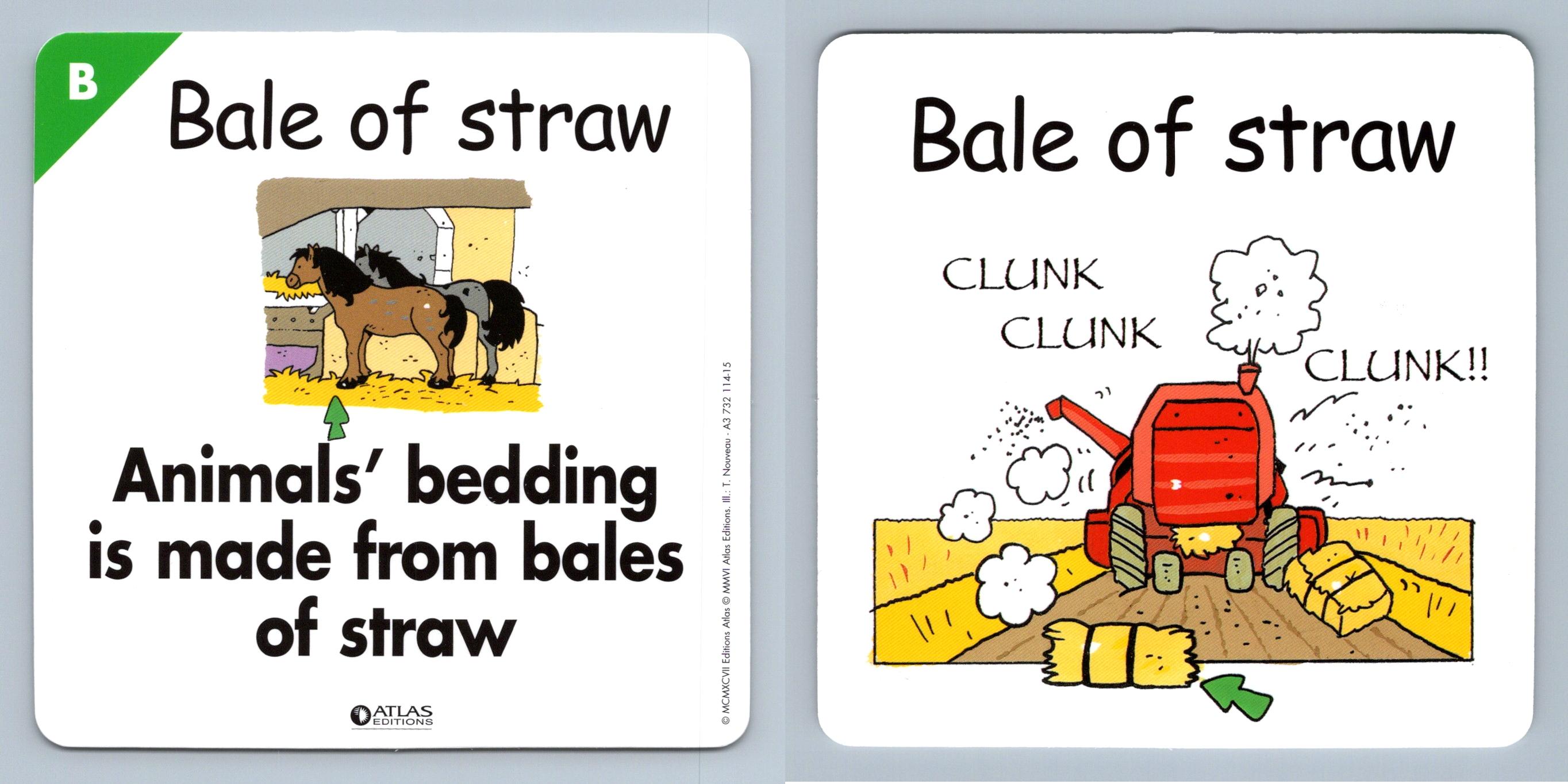 Bale Of Straw - B - Atlas Editions Play & Learn Flash Card