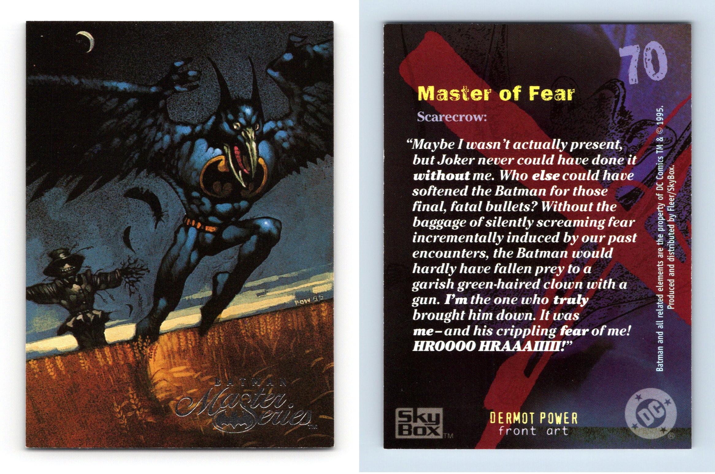 Master Of Fear #70 Batman Master Series 1995 Skybox Trading Card