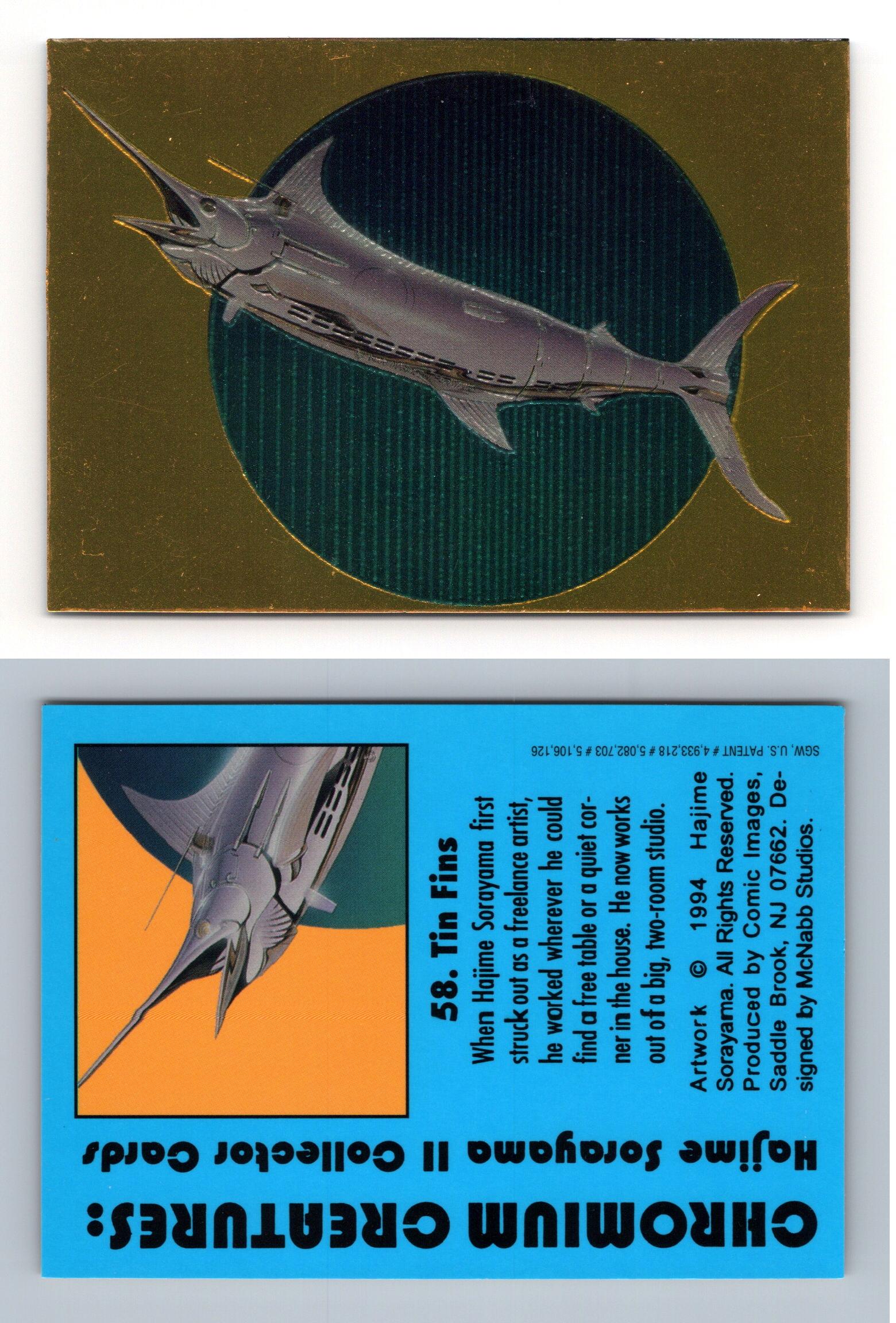 Tin Fins 58 Sorayama II Chromium Creatures 1994 Comic Images Trading Card